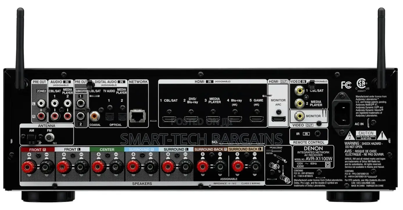 Denon Avr-X1100w in-Command | 7.2-Ch | Wi-Fi | Bluetooth | Airplay 2 |