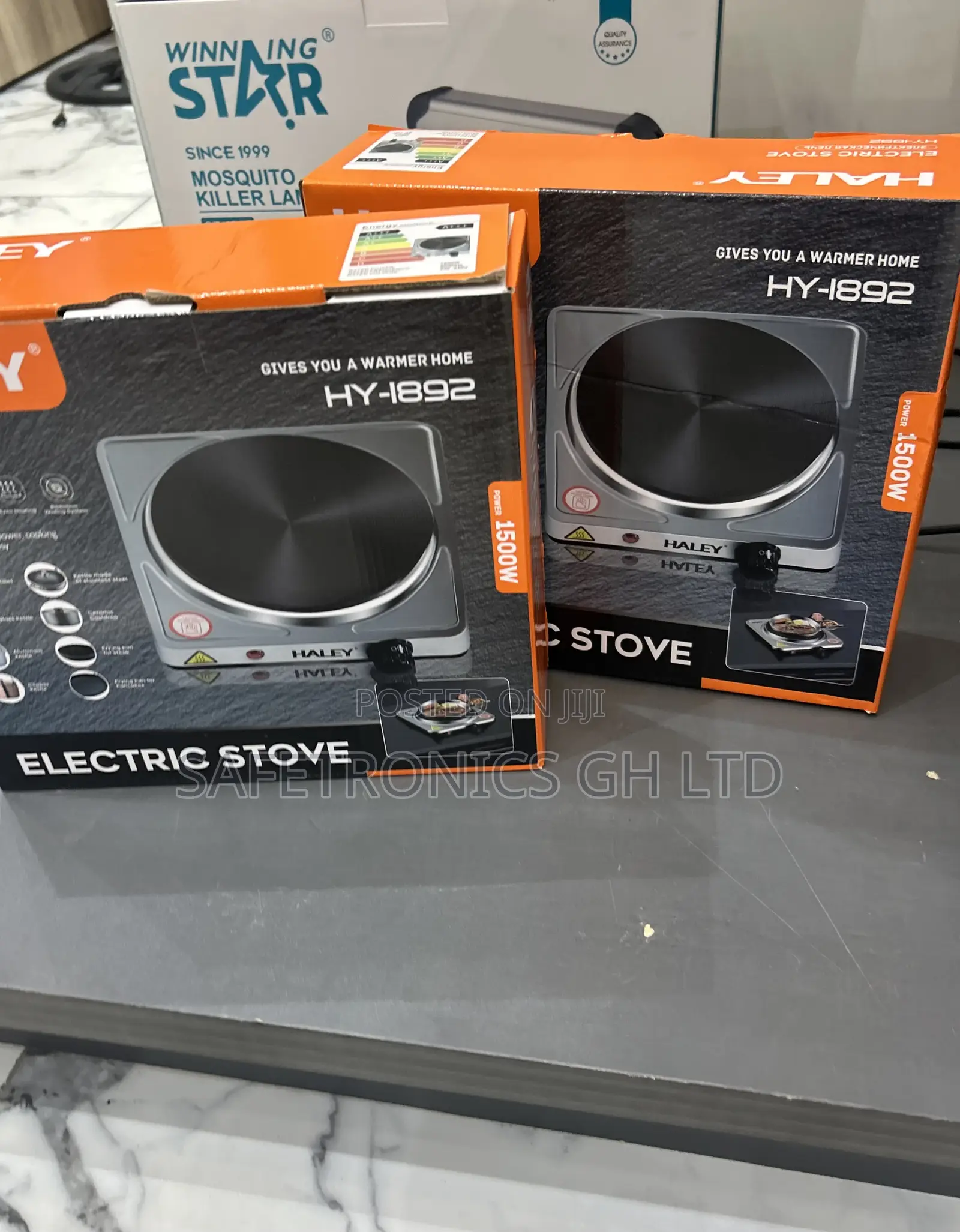 Kindly Choose Hy-1892 Grey Electric Plate 1 Hub 1200 Watts