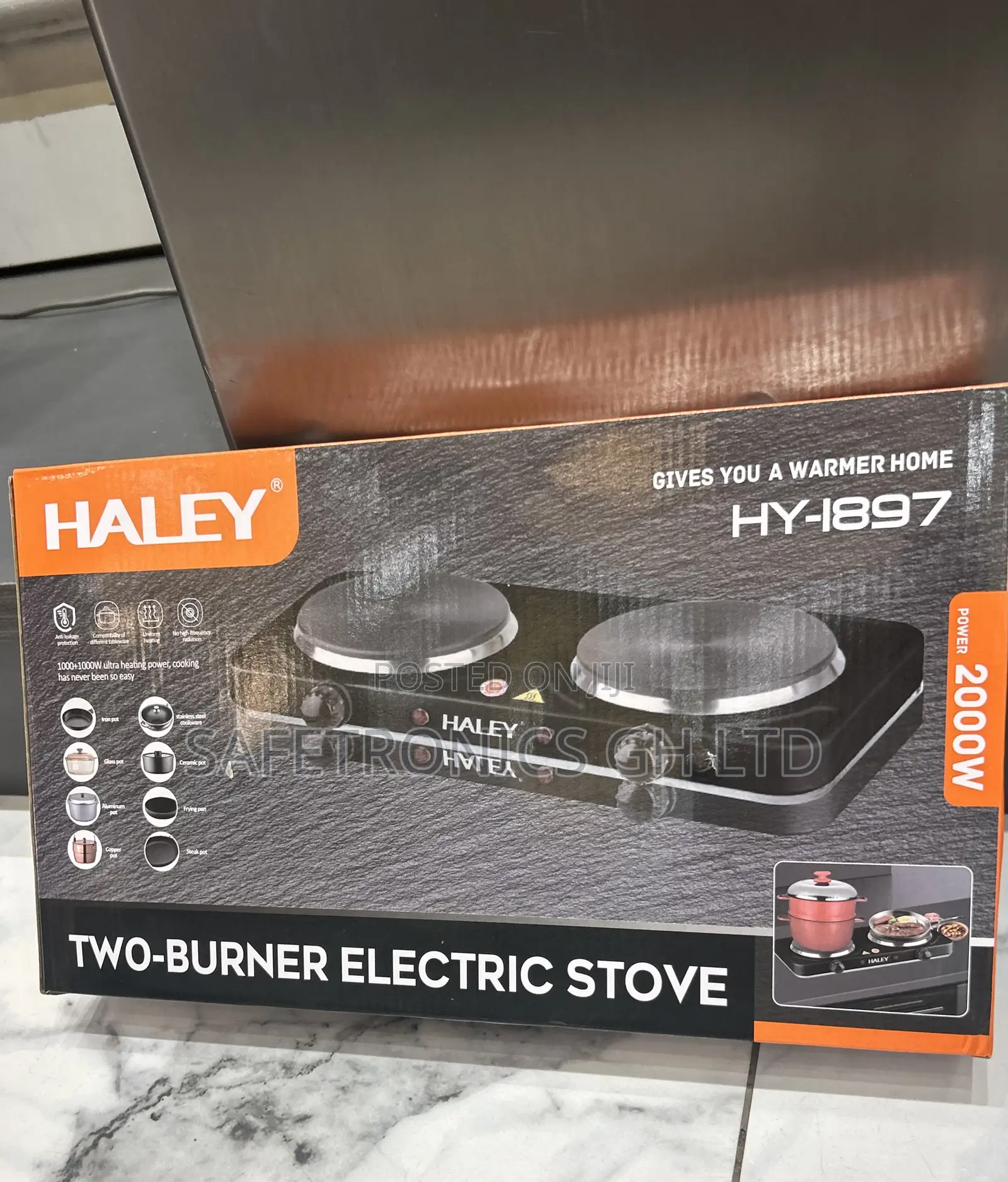Super Fast • 2000 Watts Haley Hy-1897 Electric Plate 2 Hub