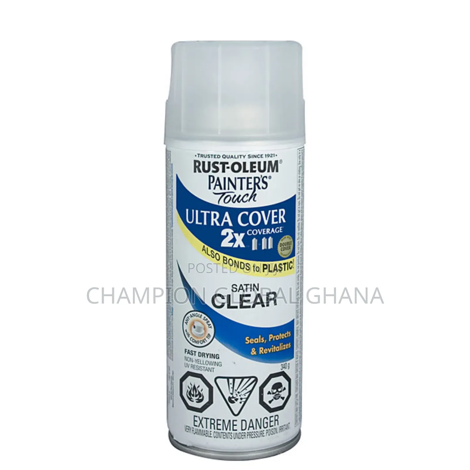 2x Enamel Satin Clear Spray