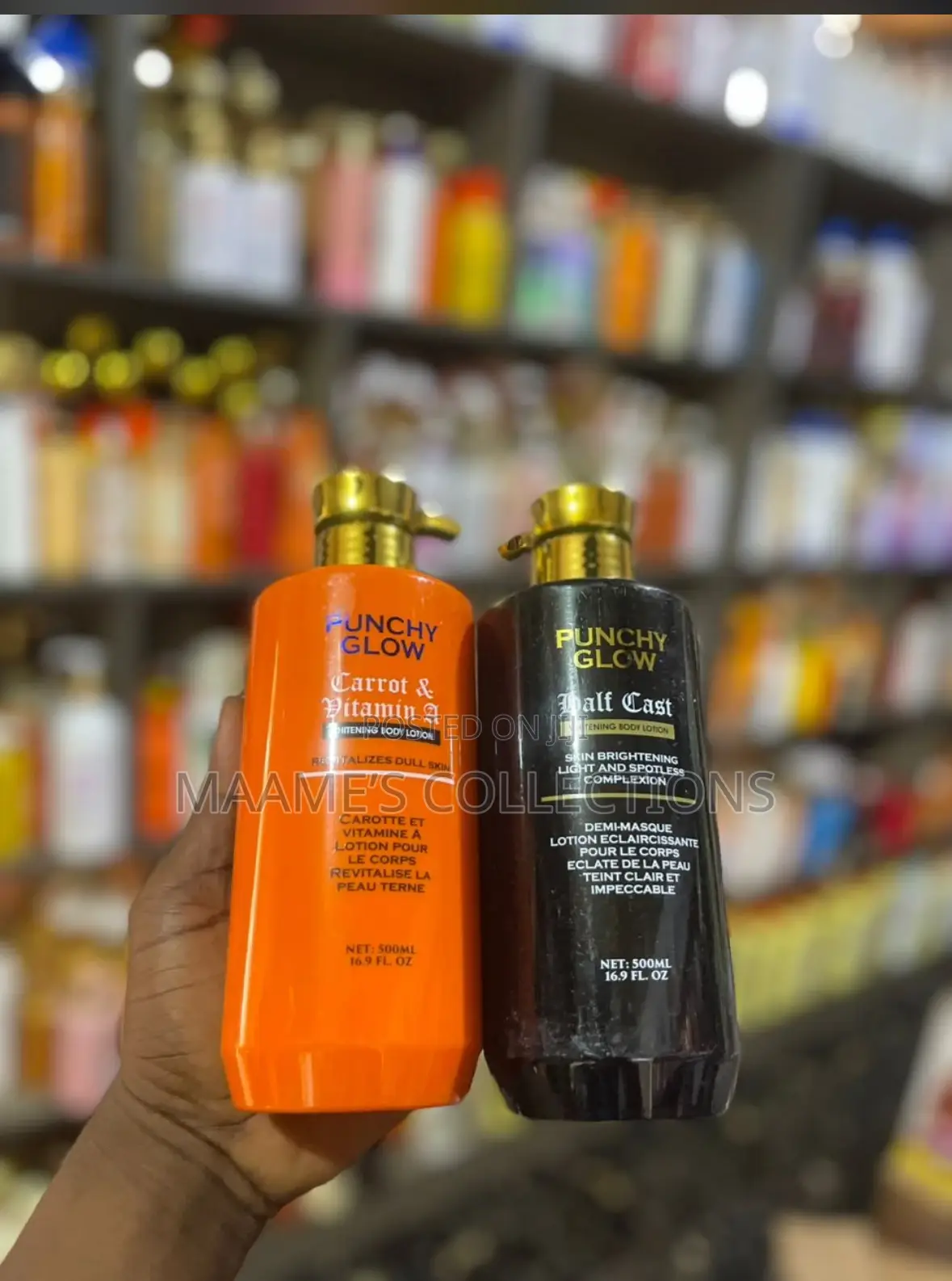 Punchy Glow Carrot Vitamin a and Half Cast Whitening Body Lotion.