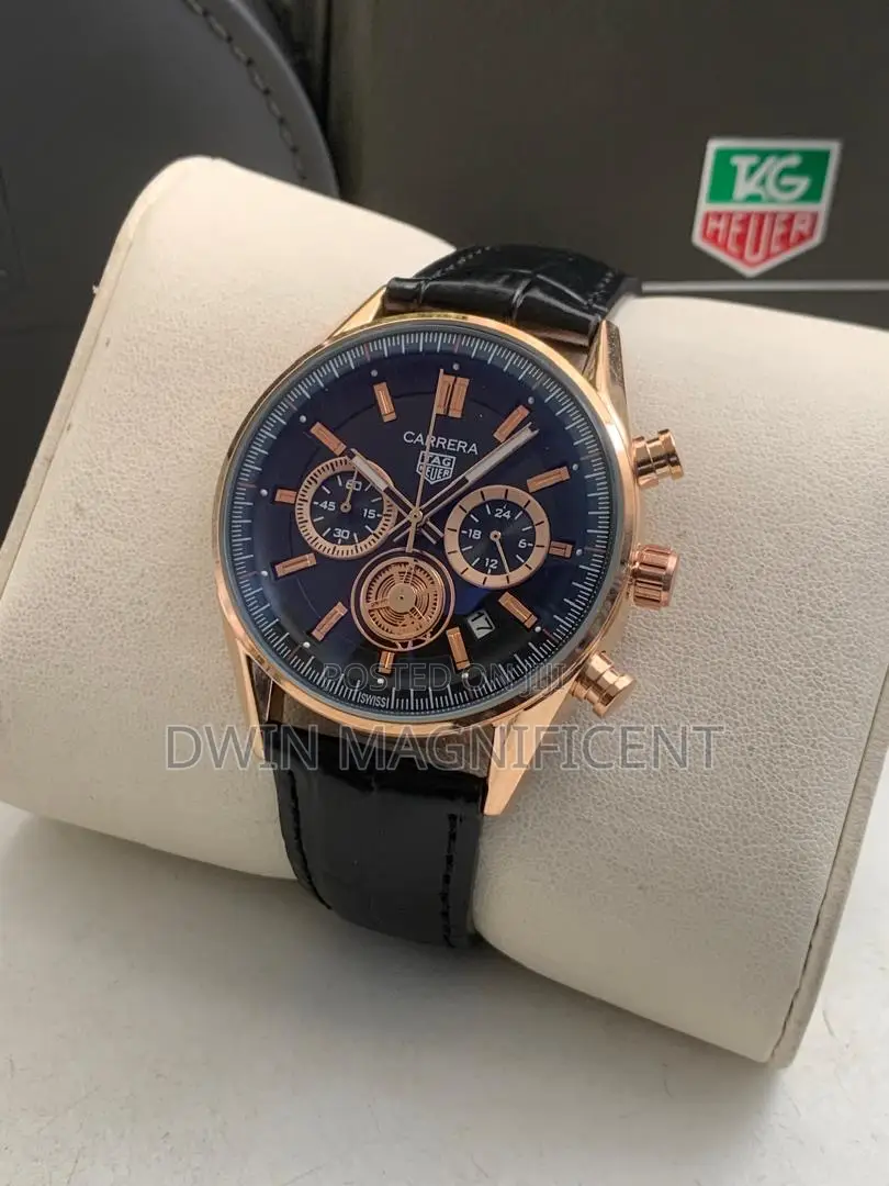 Luxury Tag Heuer Carrera Watch | Elegant Design| Premium Leather Strap