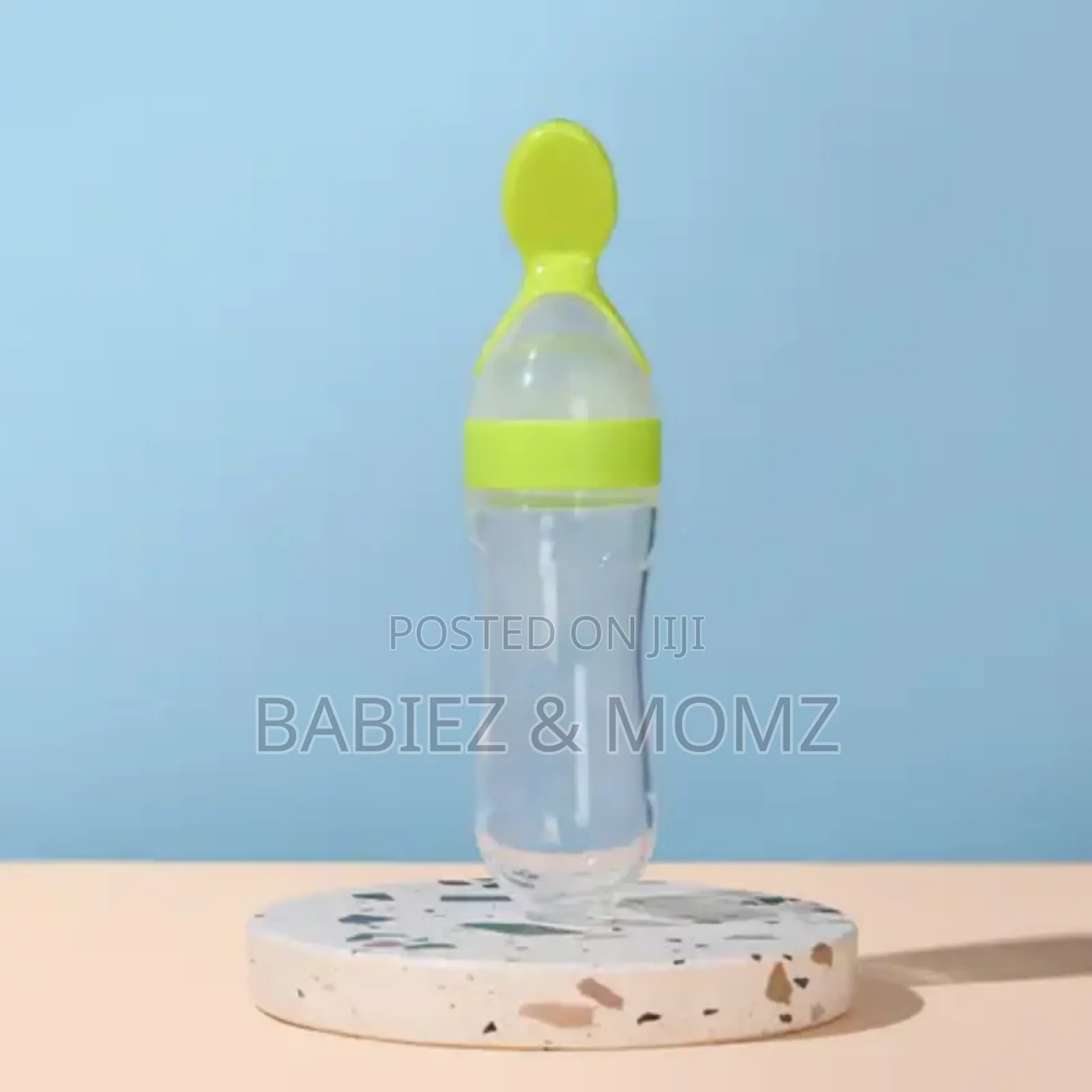 Silicone Baby Feeding Bottle With Spoon – Mess-free Feeding!