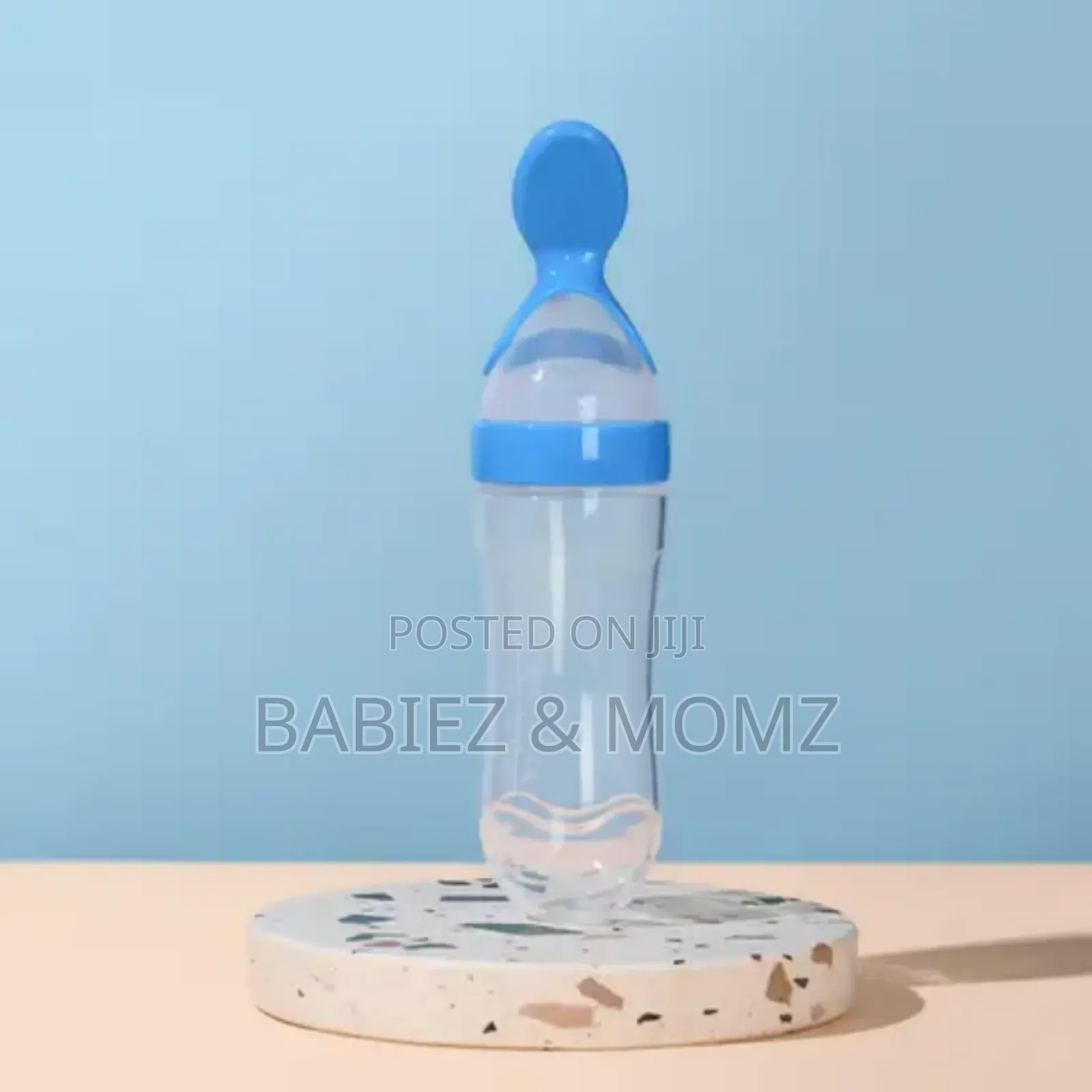 Silicone Baby Feeding Bottle With Spoon – Mess-free Feeding!