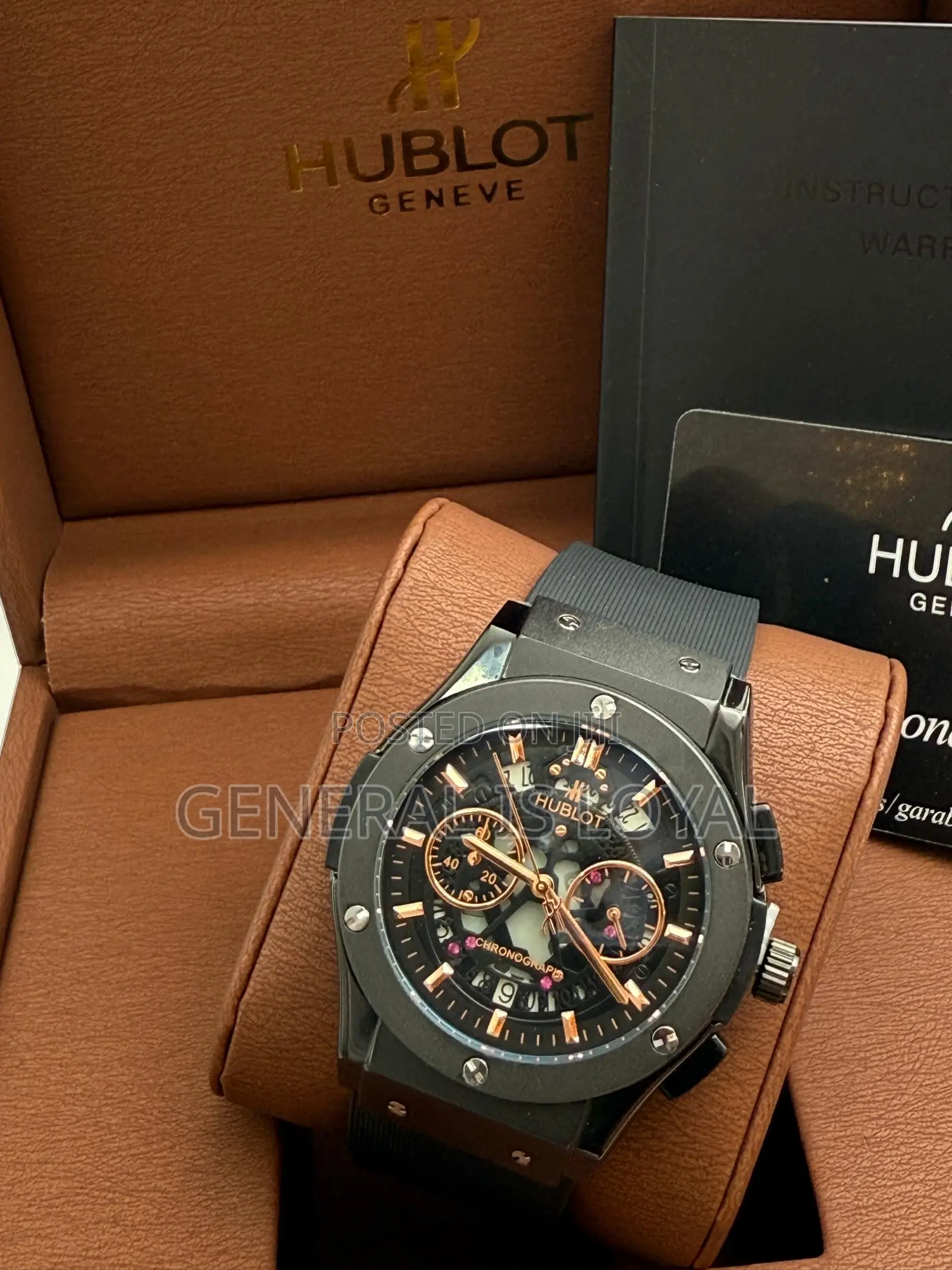 Hublot Watch With Solid Leather And Silicone Strap