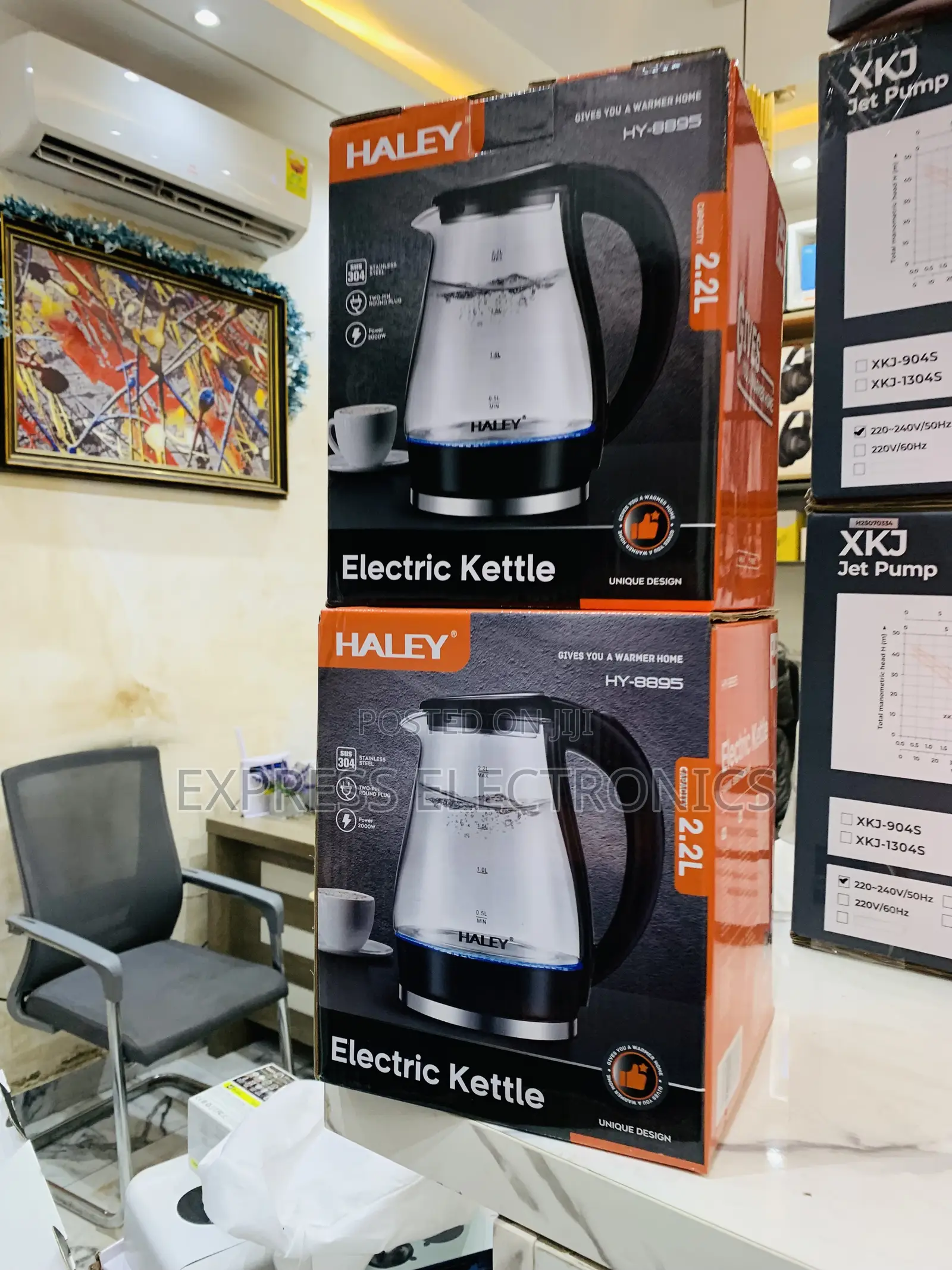 Grab Your New Haley-Hy-8895 Halley Kettle Transperent 2.2ltr Led Light