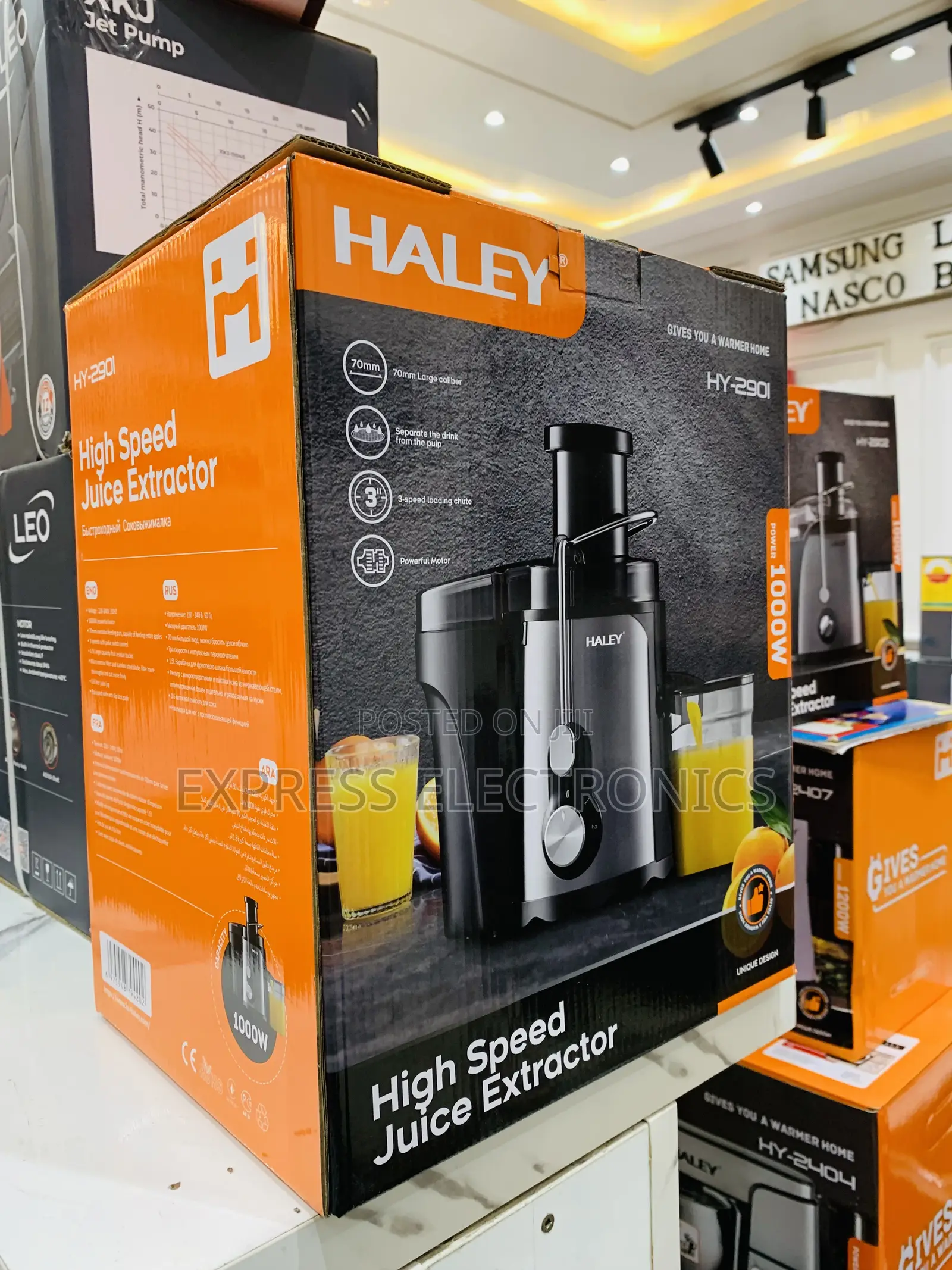 Brand New Sleek Haley-Hy-2901 Halley Juicer 3 Speed 1000 Watt