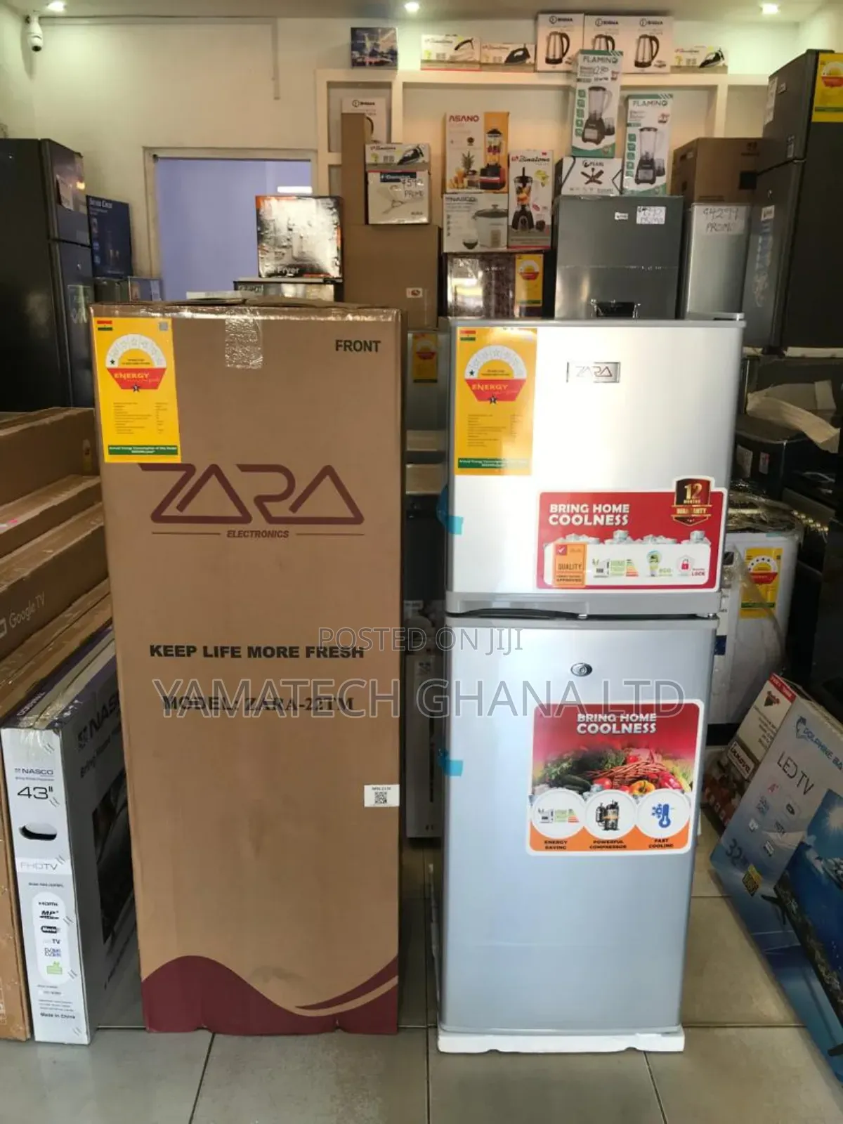 Brand New Zara 138 Litre Double Door Refrigerator With Top Freezer