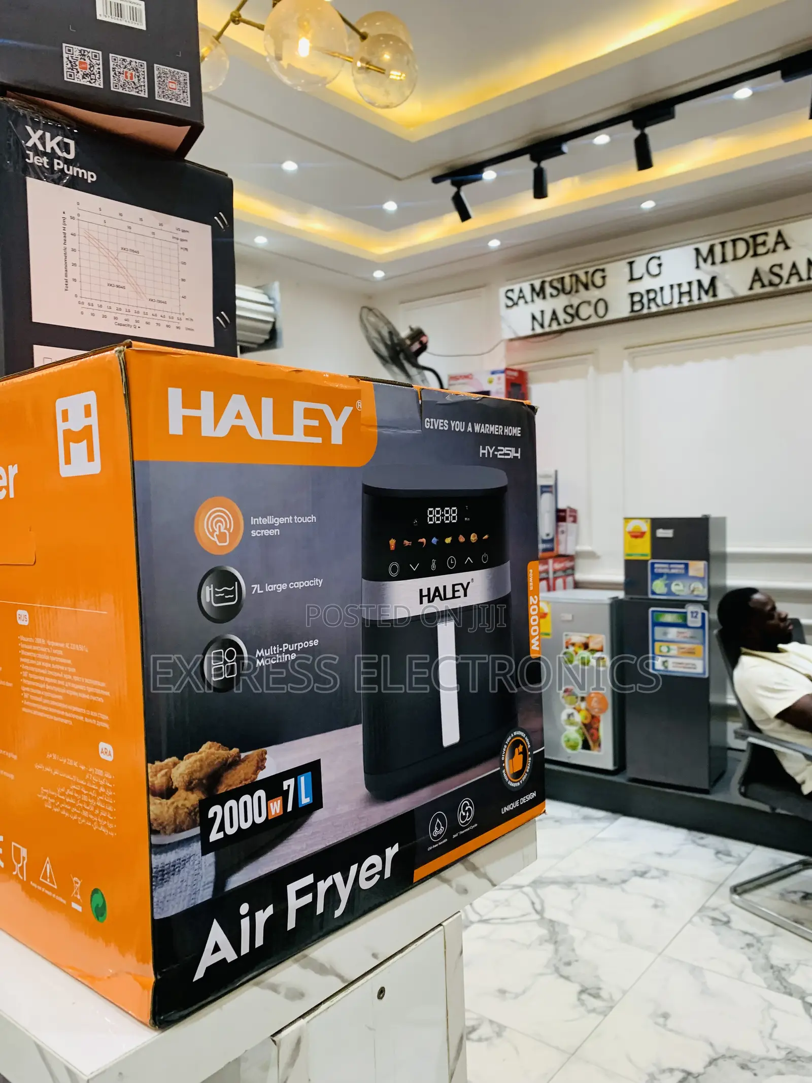High Quality Sleek Haley-Hy-2514 Haley Air Fryer Maker 7ltr 2000watt