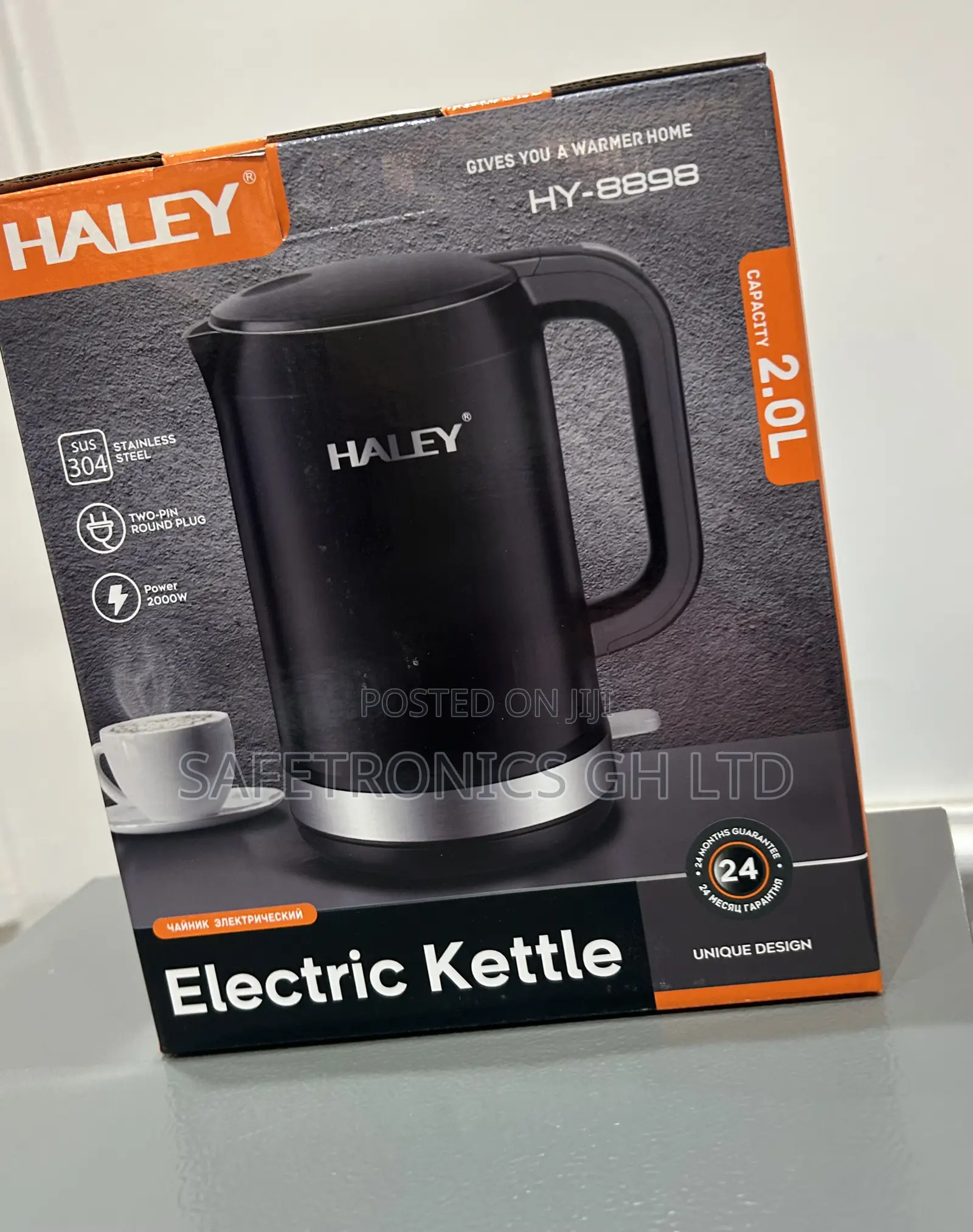Newly Boxed 2.0 Liters Electric 2000 Watts Hy-8898 Haley Kettle