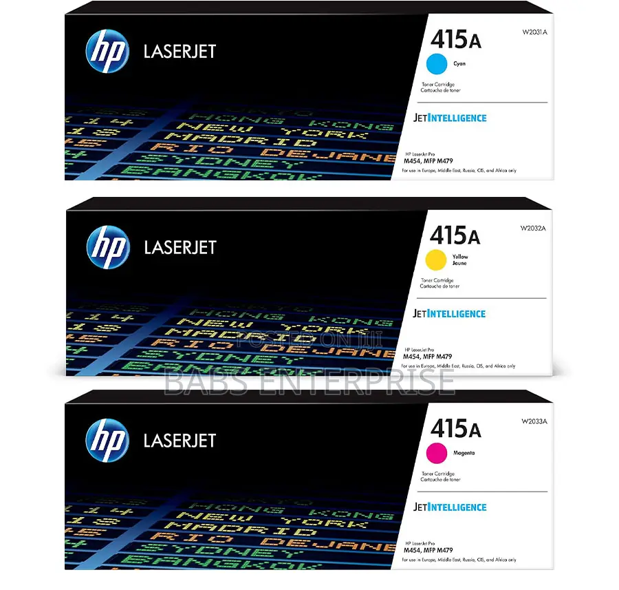 Hp Toner W2031a, W2032a, W2033a (415a) Cyan Yellow Magenta