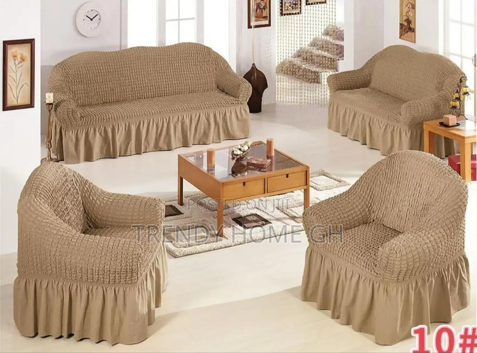 Turkish Stylish Stretchable Jacquard Sofa Covers Set Seater 3,2,1,1