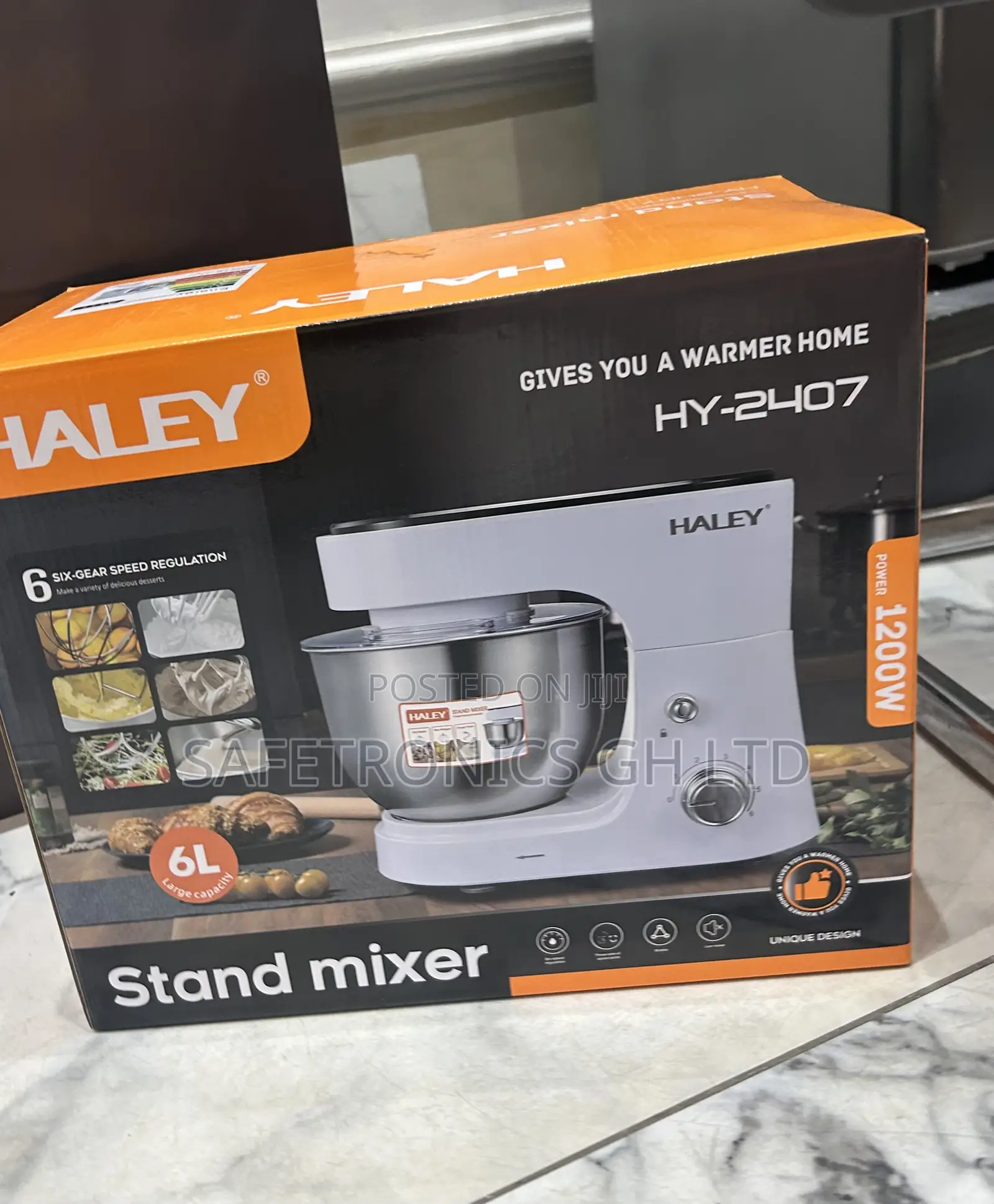 Lastest 1200 Watts Haley Hy-2407 Electric Stand Mixer 6 Liters