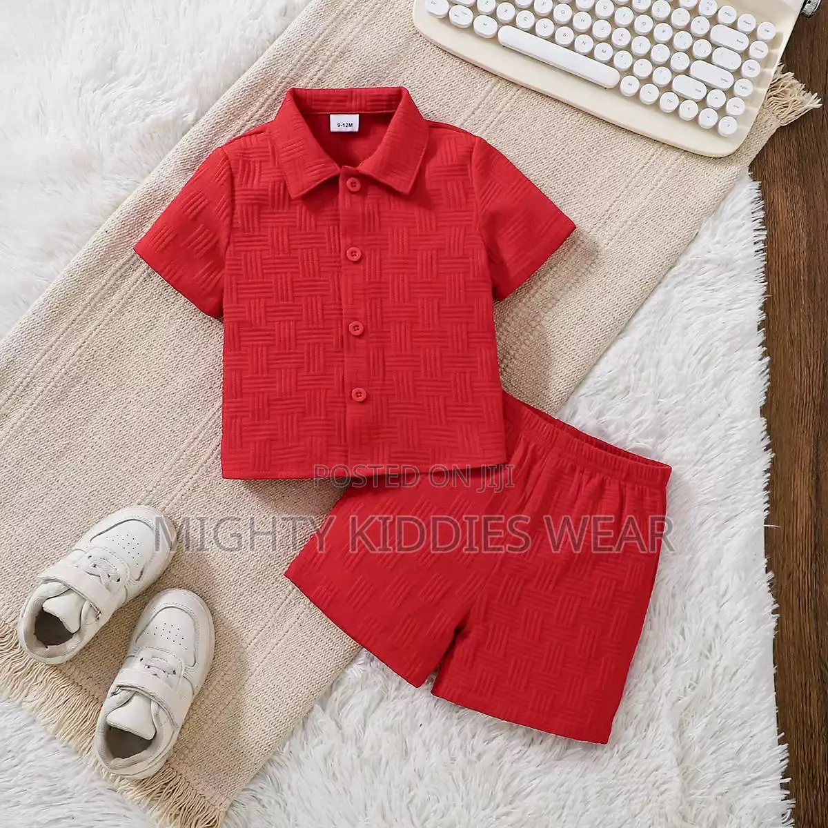 Boy Short Sleeve Two-Piece Children's Clothing Ages 6m -2yrs