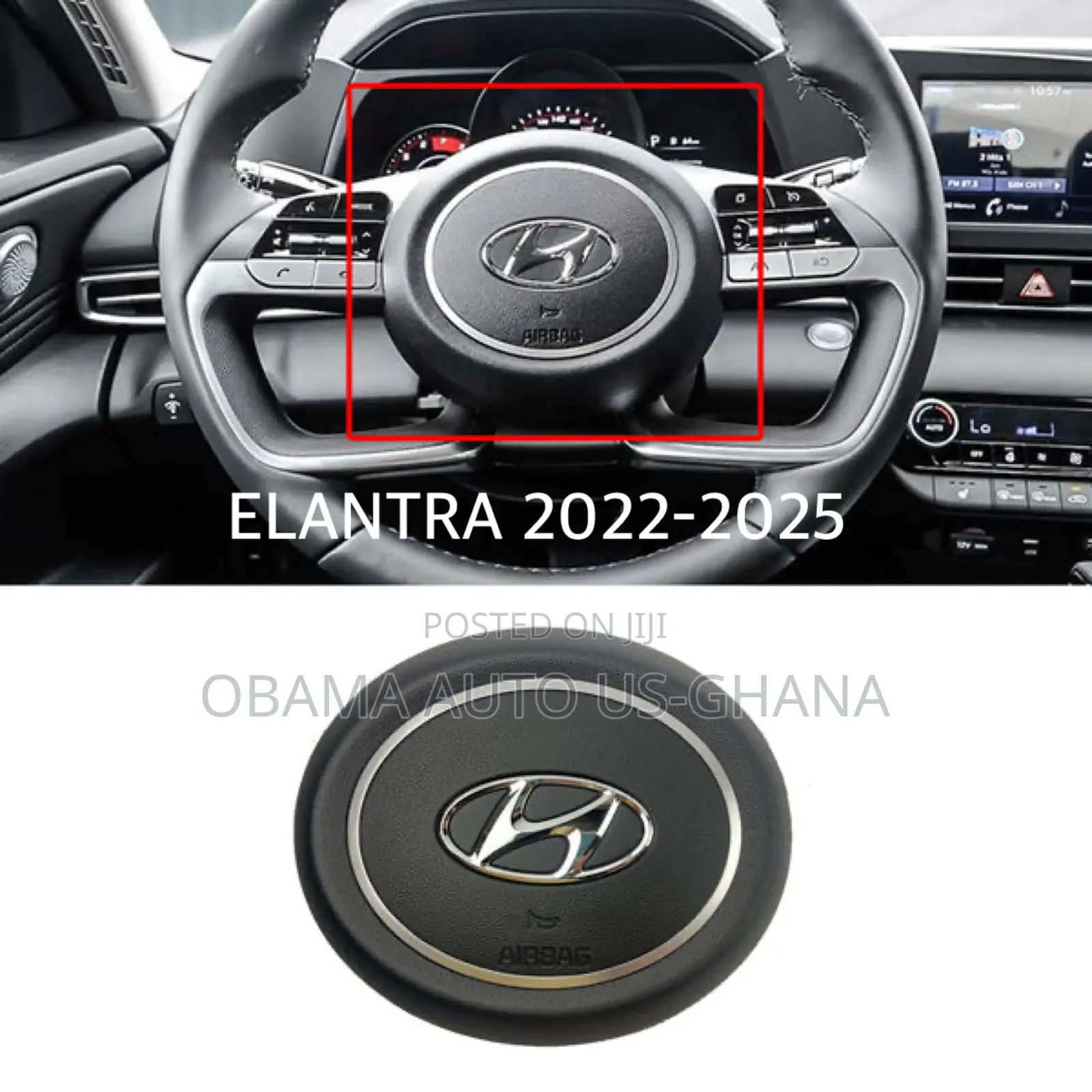 2021 2022 2023 2024 2025 Hyundai Elantra Steering Airbag Cover