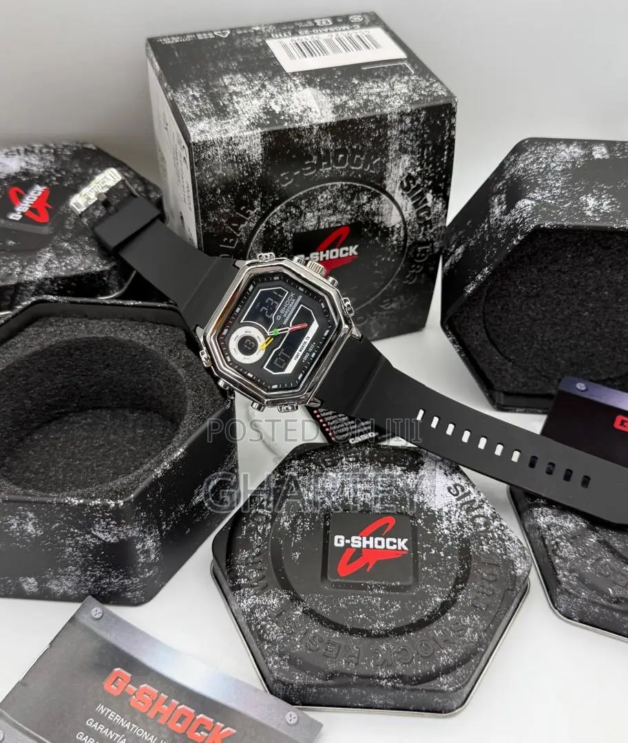 Casio G-Shock Digital Analog Watch Stainless Steel Square Case