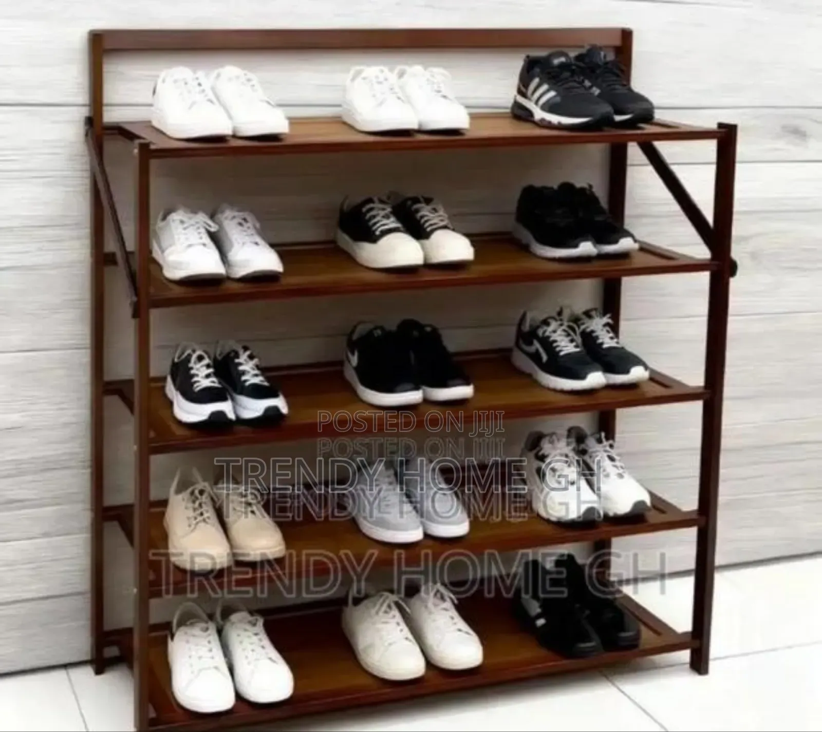 5-layer Bamboo Shoe Rack Neat, Natural Stylish