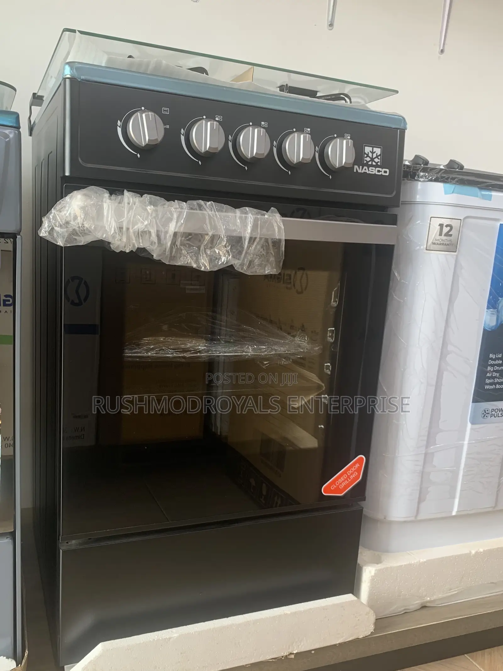 Nasco Sniper Gas Cooker: 4 Burners, Oven, and Grill
