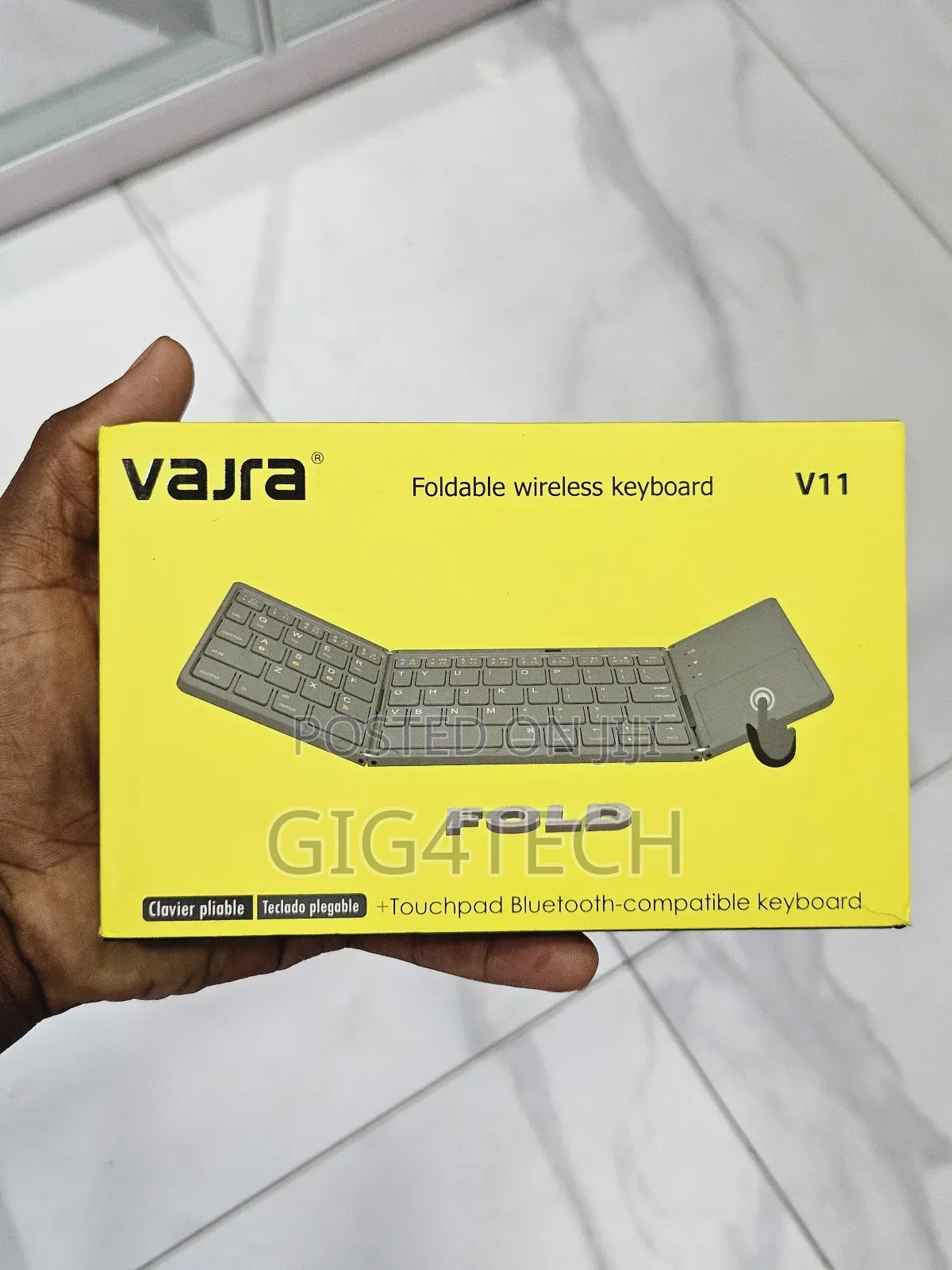 Vajra V11 Foldable Wireless Bluetooth Keyboard With Touchpad