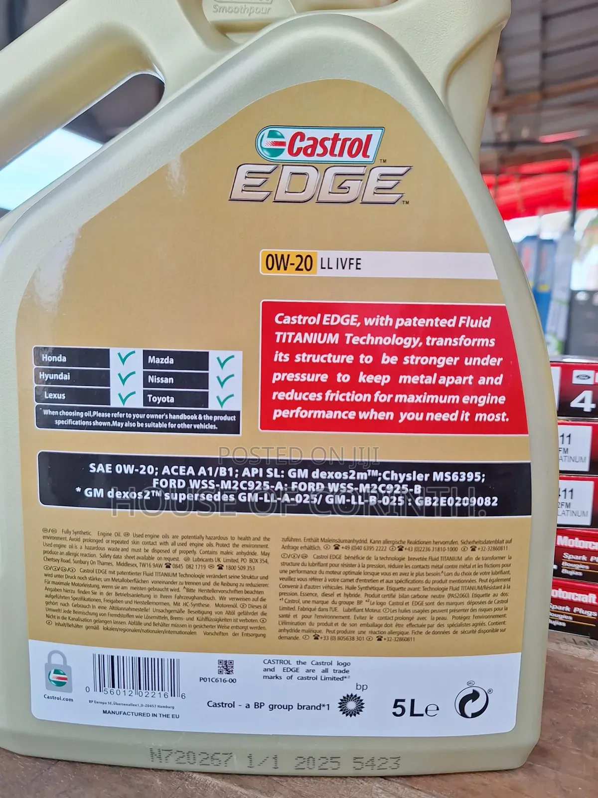 Castrol 0w20 Edge, Engine Oil 5l
