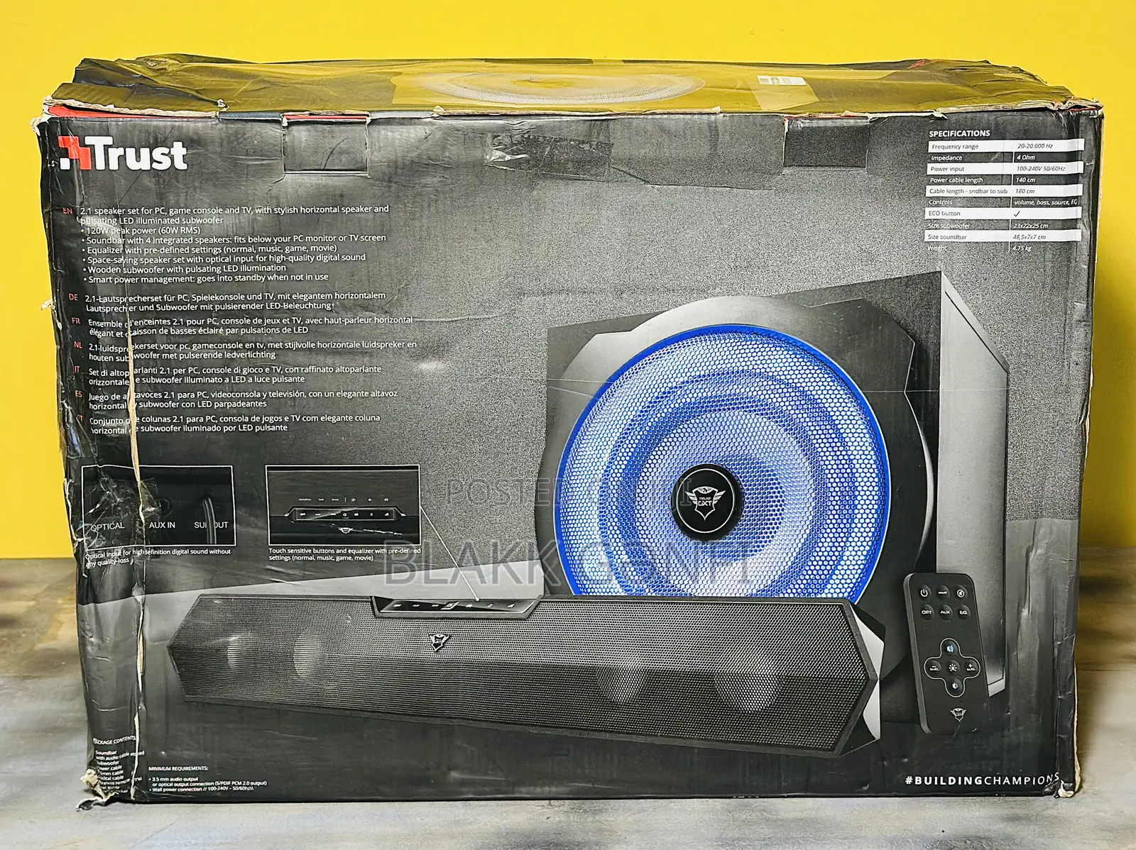 Trust Tytan Gxt 668 2.1 Subwoofer & Soundbar Speaker