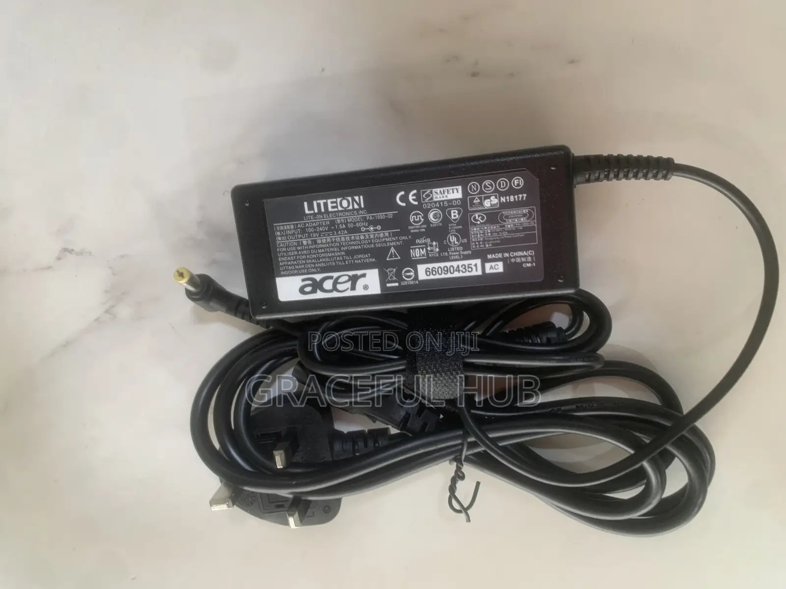 Acer Yellow Pin Power Adapter