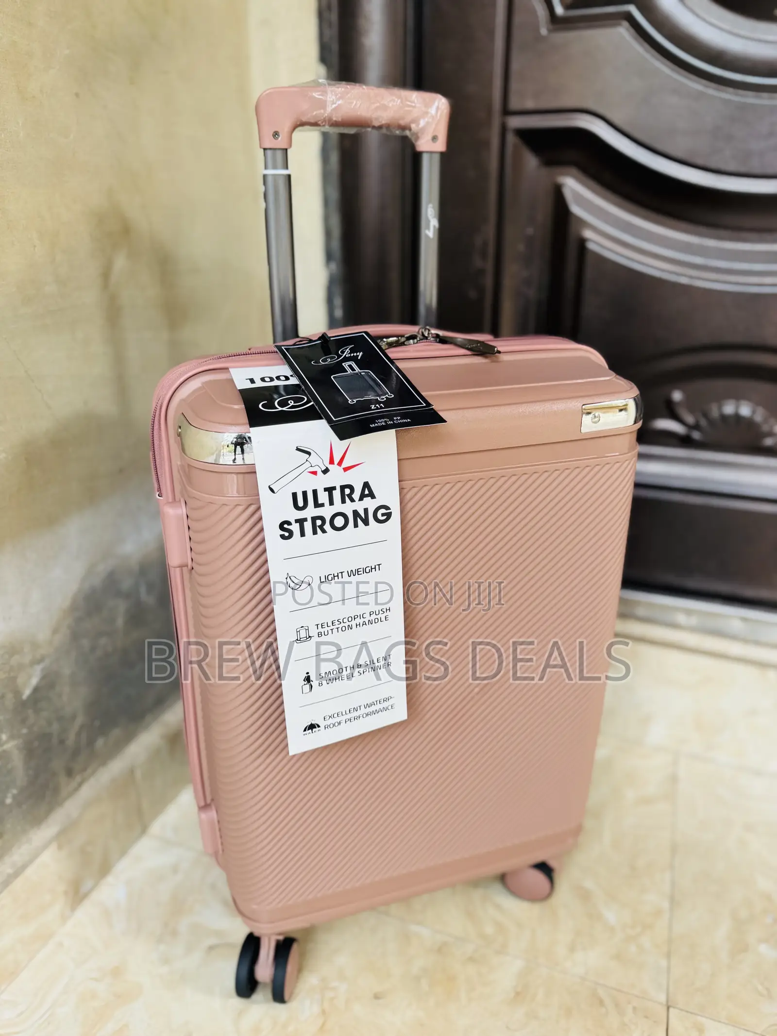 Top Quality Fiber Ultra Strong Rosegold 20 Inches Hand Luggage