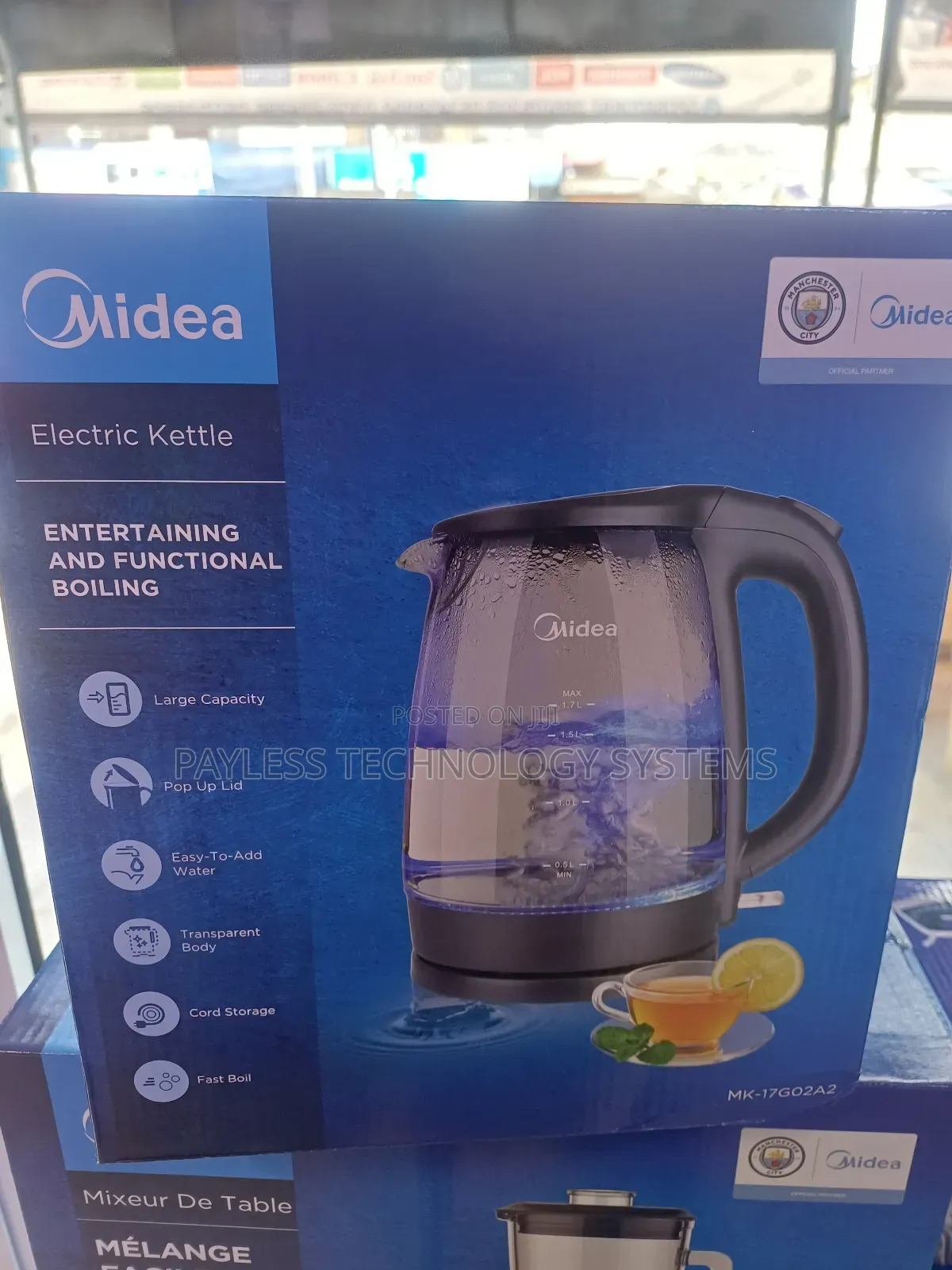 Midea Transperent Glass Auto-Cut Kettles