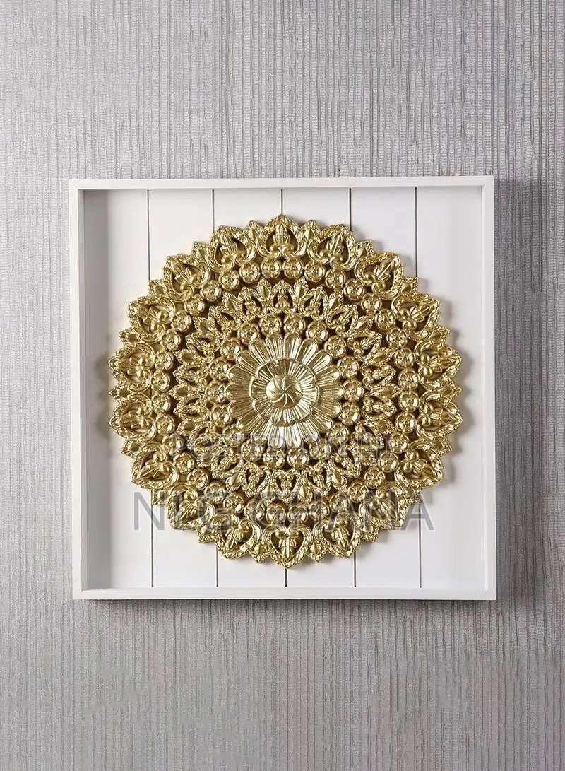 40cm / 15.75" Golden Floral Wall Decoration. Ghx7536