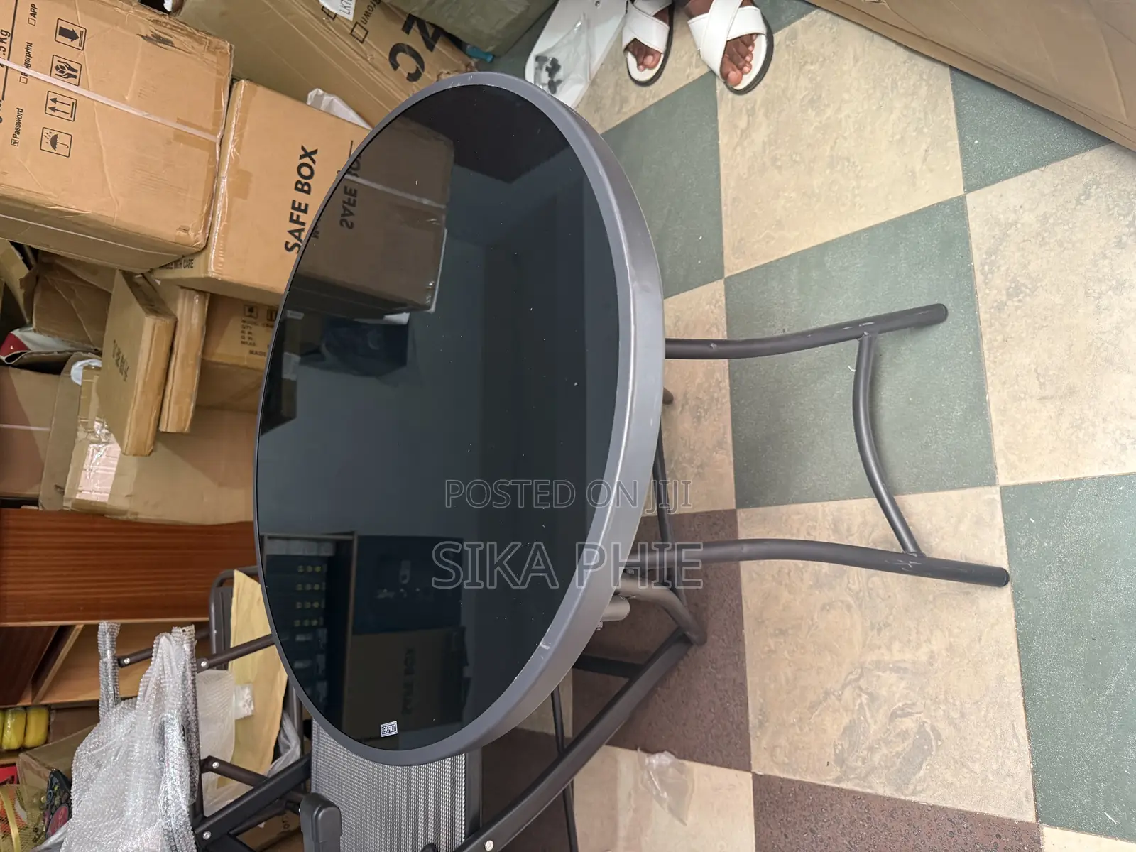Black Glass Table