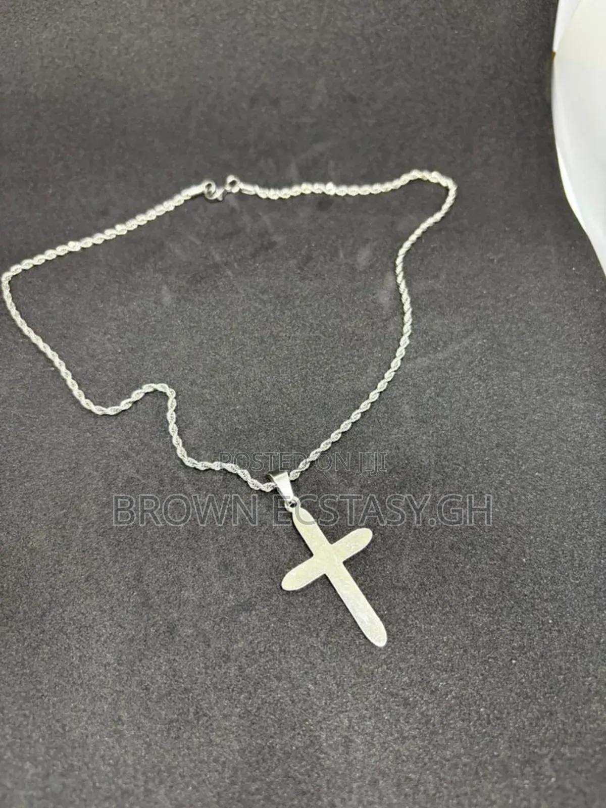 Glossy Cross Necklace ( Available in Silver or Gold)