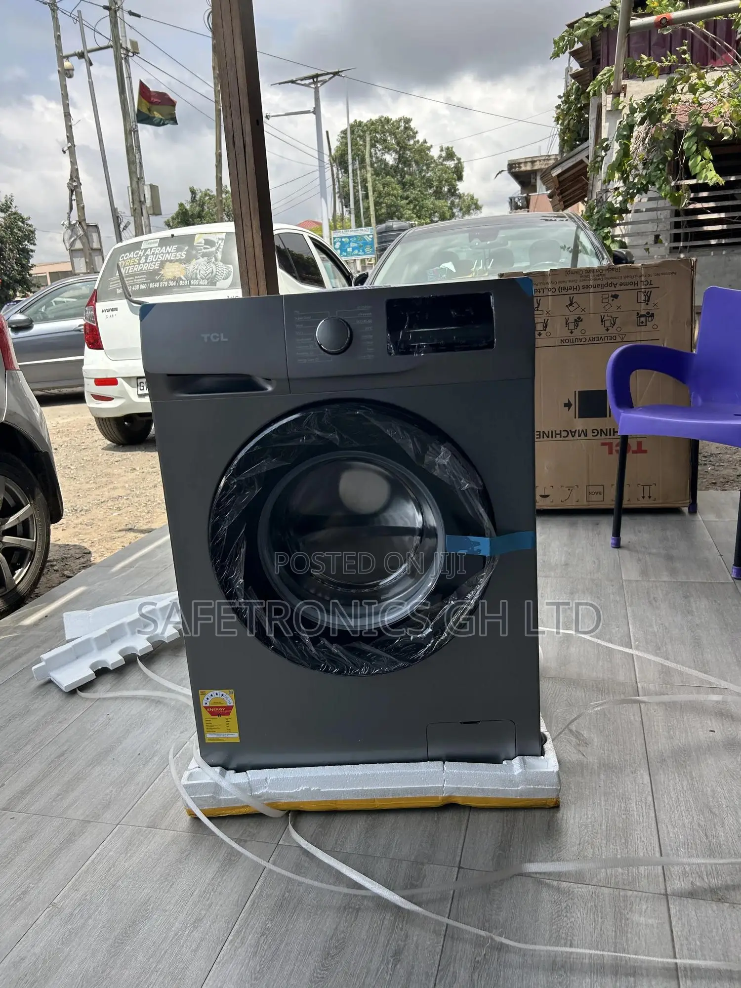 TCL Speed Front Loader 8.0kg Fully Automatic P608fl Grey Washer