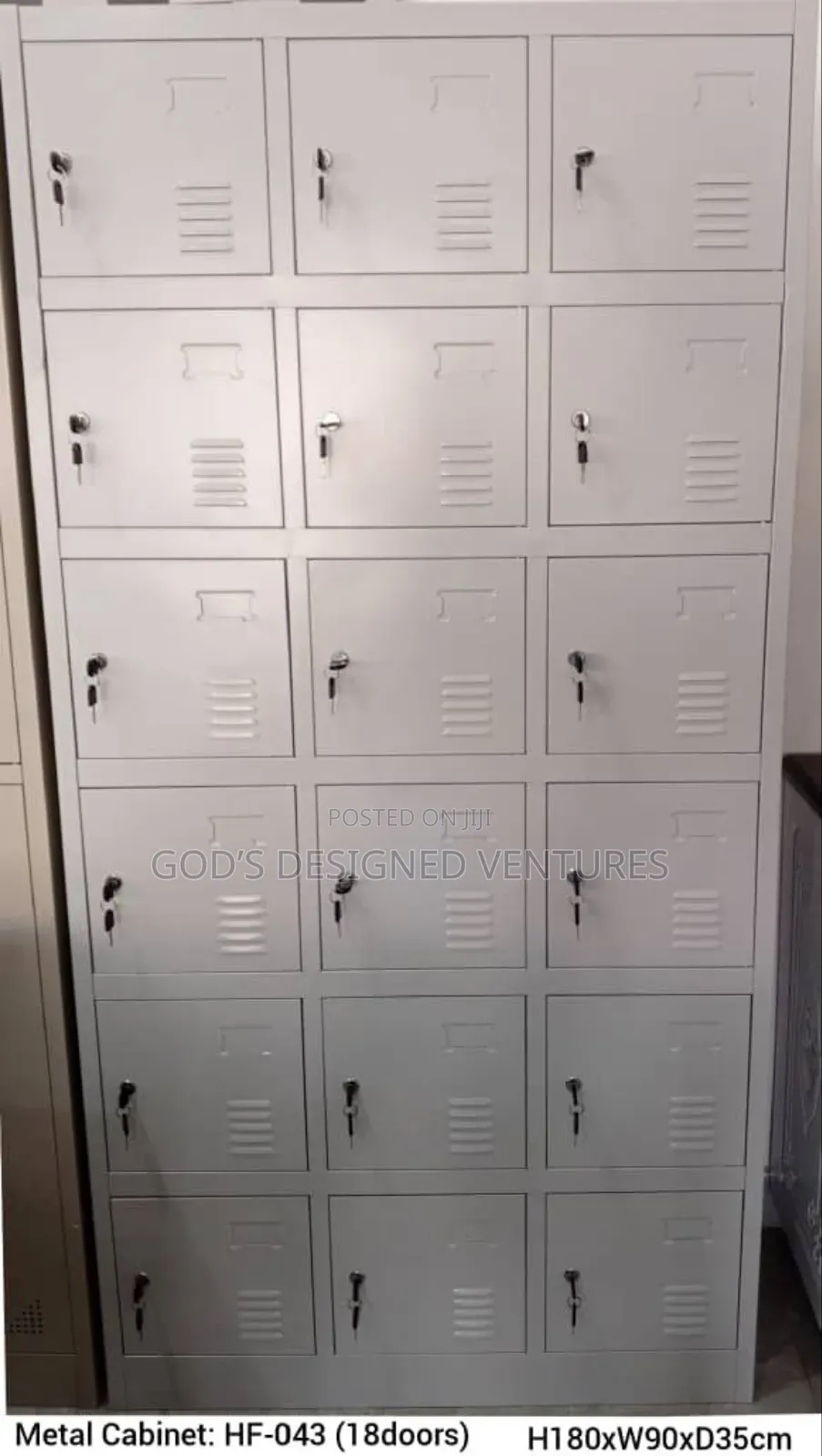 Strong and Quality 18 Door Metal Cabinet