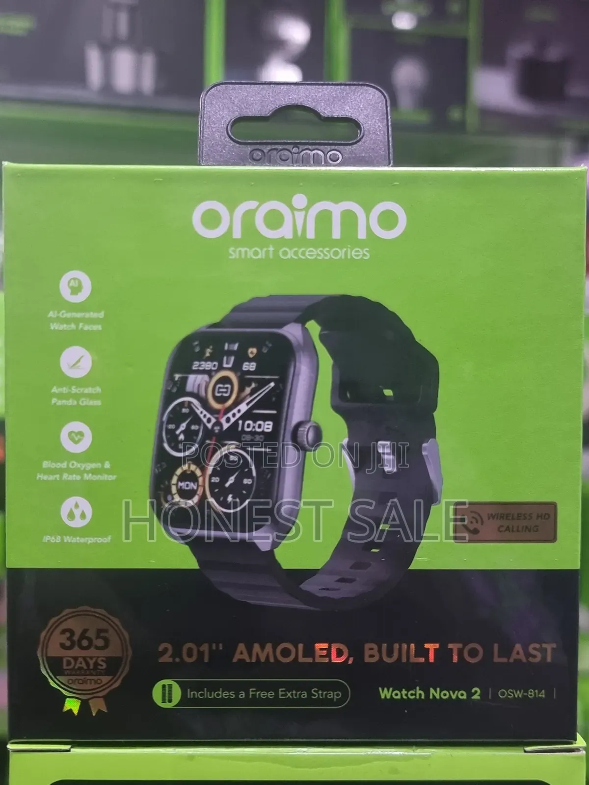 Oraimo Watch Nova 2 2.01" Amoled Ip68 Curved Touchscreen Smart Watch