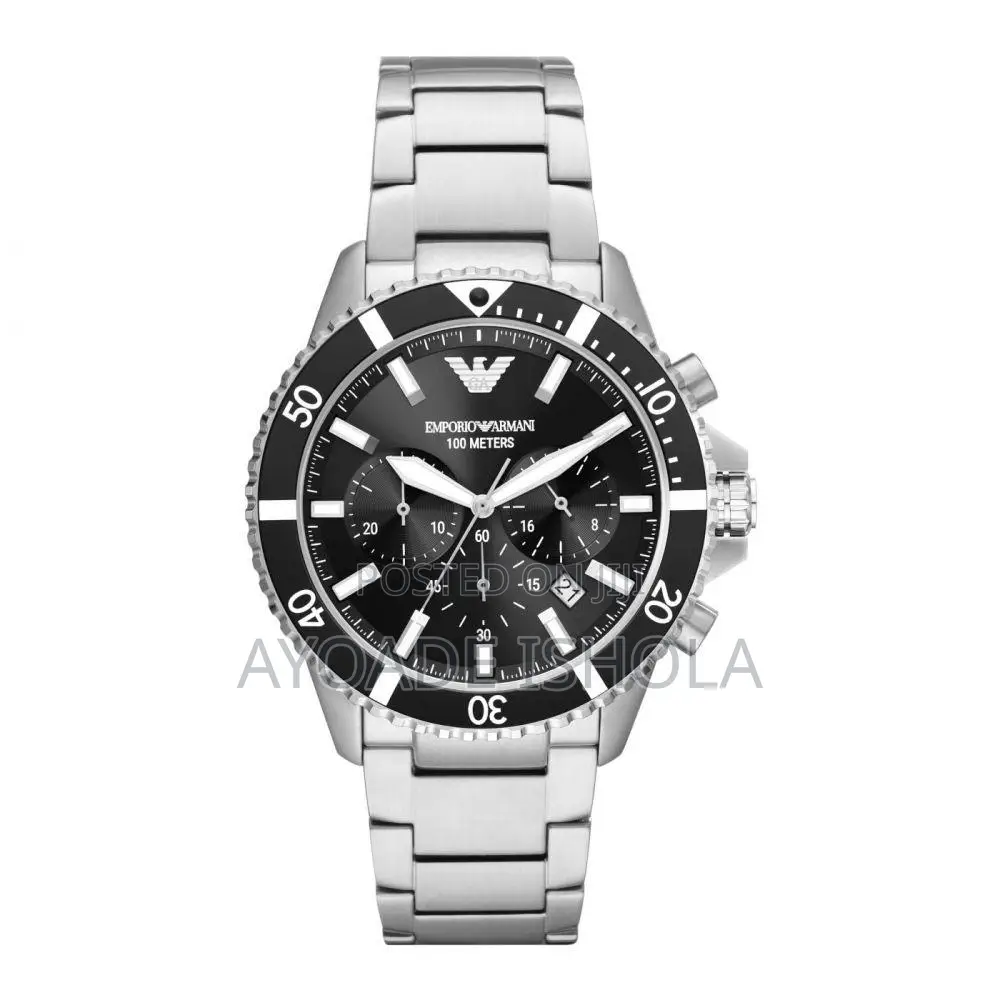 Emporio Armani Men's Silver Stainless Steel World Explorer Analogue