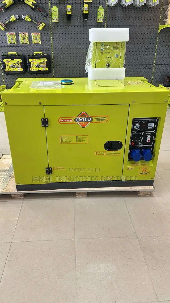 Silent Diesel Generator 10kva High Quality 8,000 Watts Brand New Dyllu