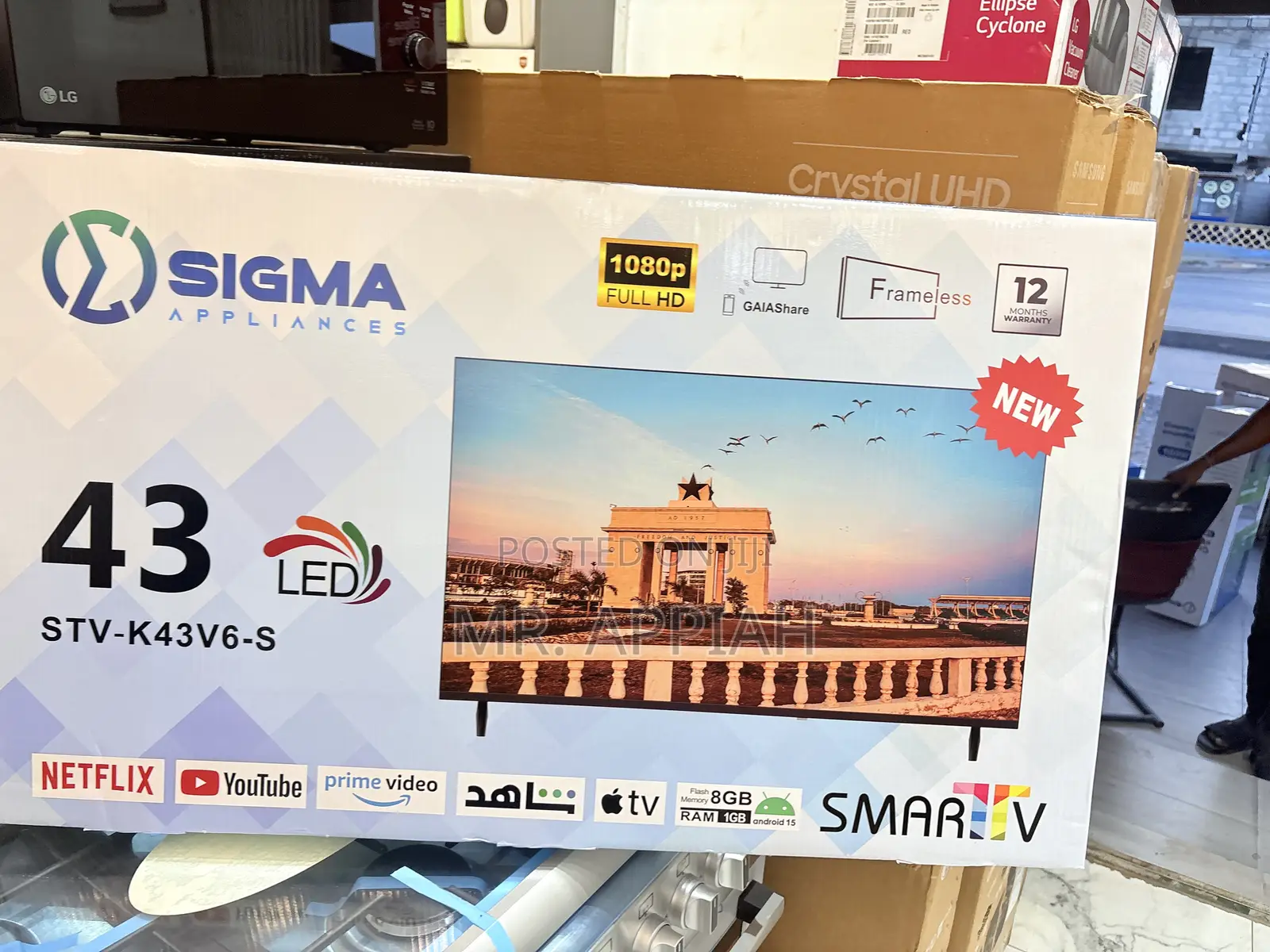 Sealed in Box Sigma 43 Inch Full Hd Smart Android Television.