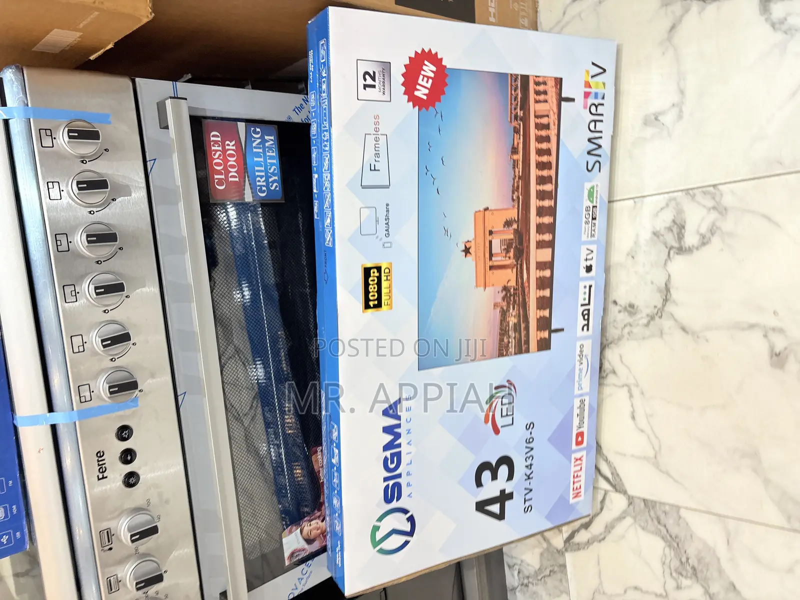 Sealed in Box Sigma 43 Inch FHD Smart Android Digital Frameless Tv.