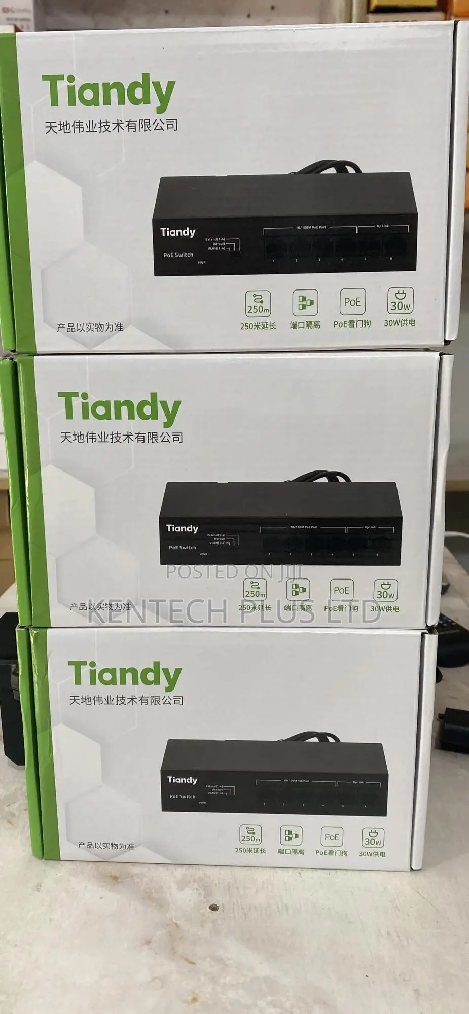4port Original Tiandy Poe Switch