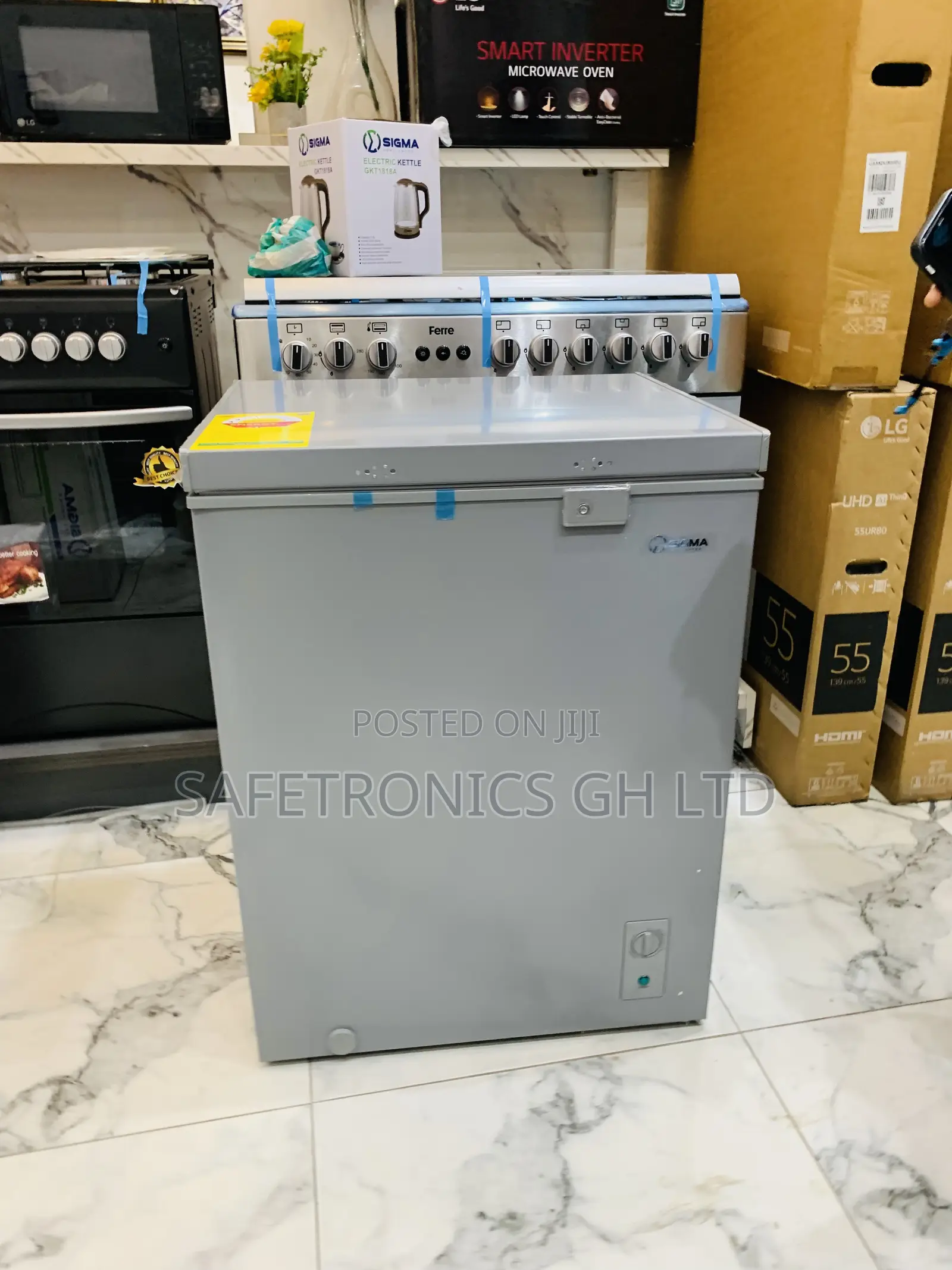 Kindly Shop Grey (Scf-160) Singledoor Stigma 142 Liters Chestfreezer