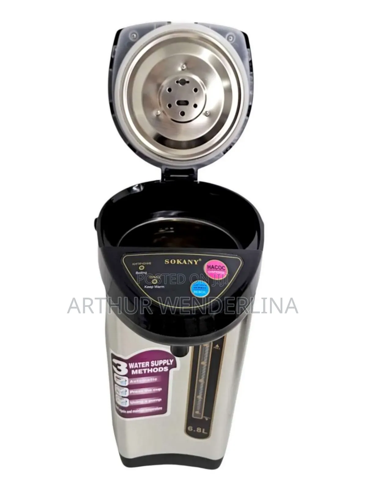 Sokany Thermo Pot Water Boiler – 6.8l , 800w Water Level Indicator