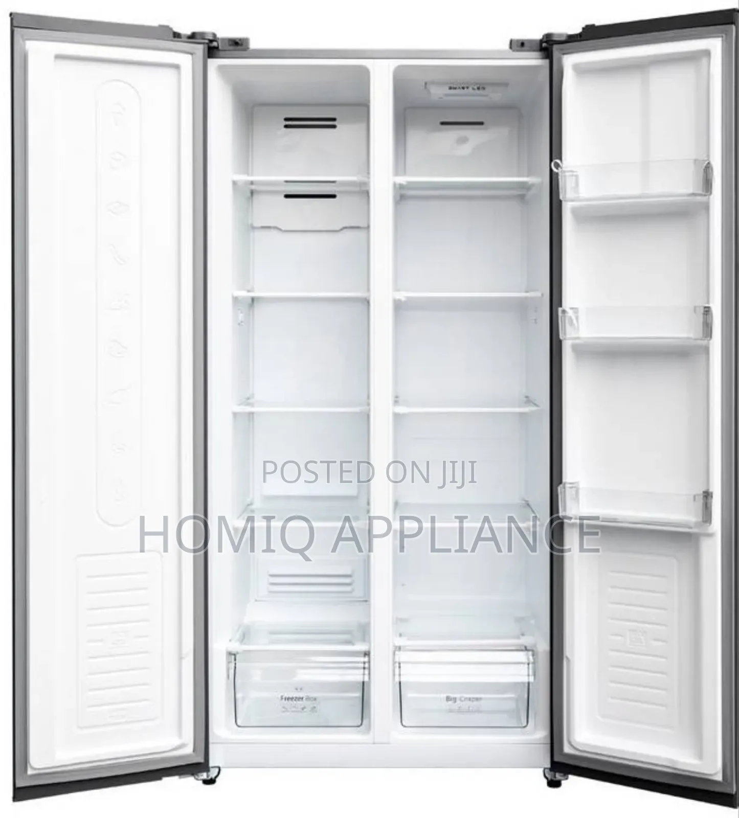 Nasco 400ltrs Side by Side Refrigerator Metalic Silver