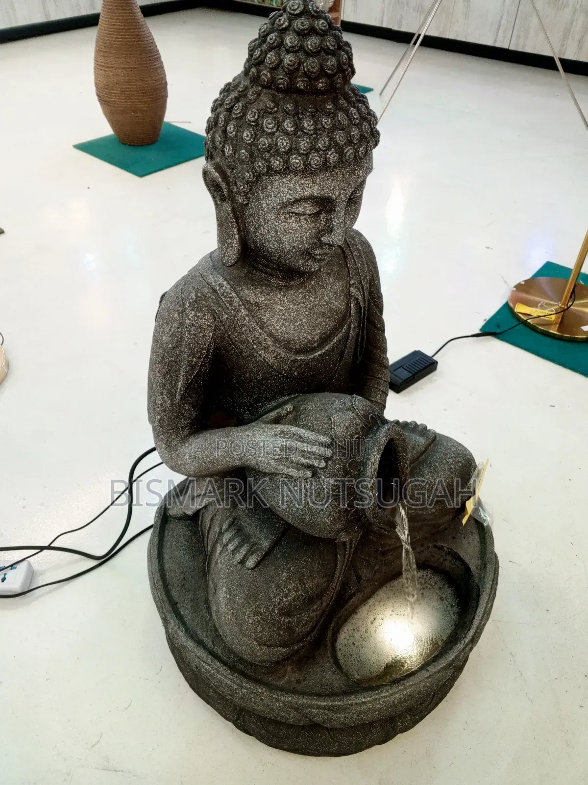 Praying Budda Statue With Light