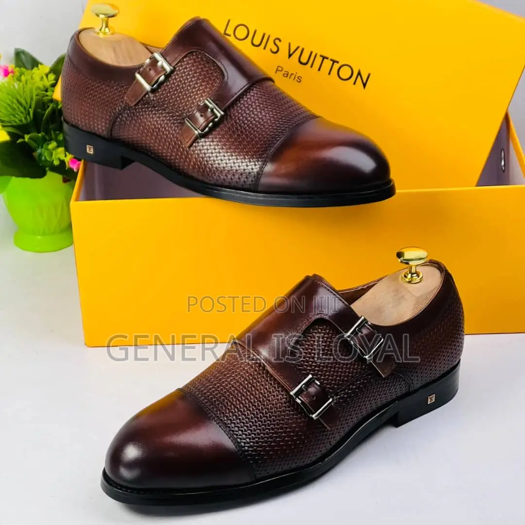 Louis Vuitton Coffee Monk Straps Men’S Shoe