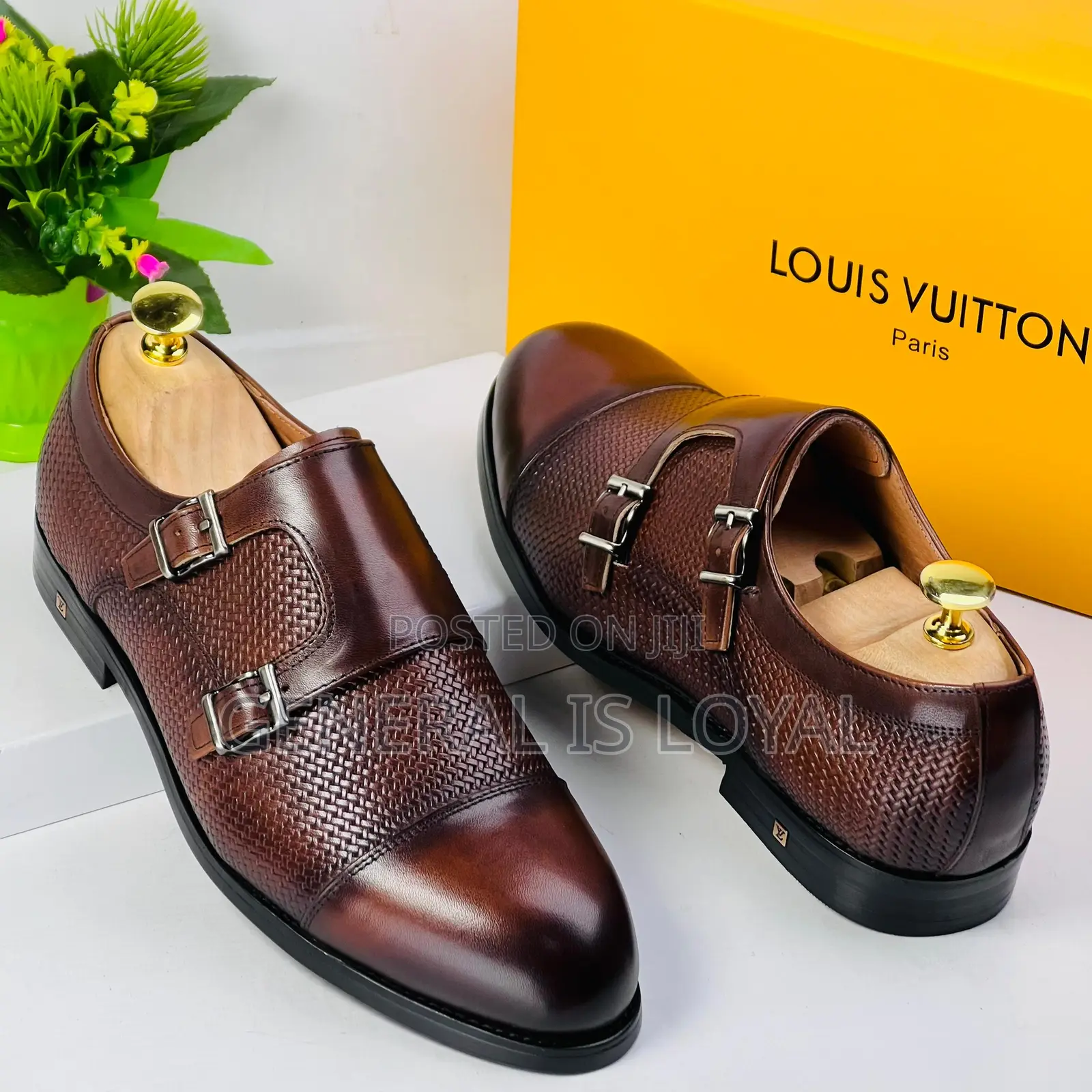 Louis Vuitton Coffee Monk Straps Men’S Shoe