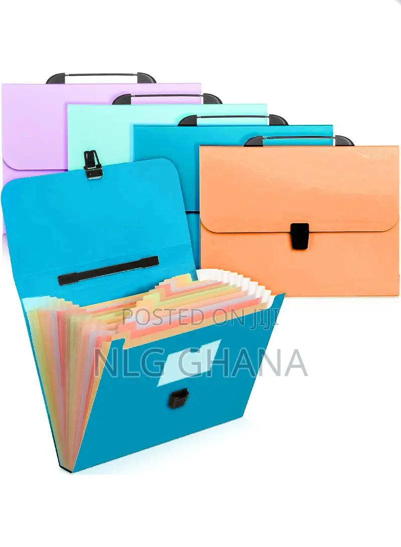 Portable Expanding File Folder With Handle. 