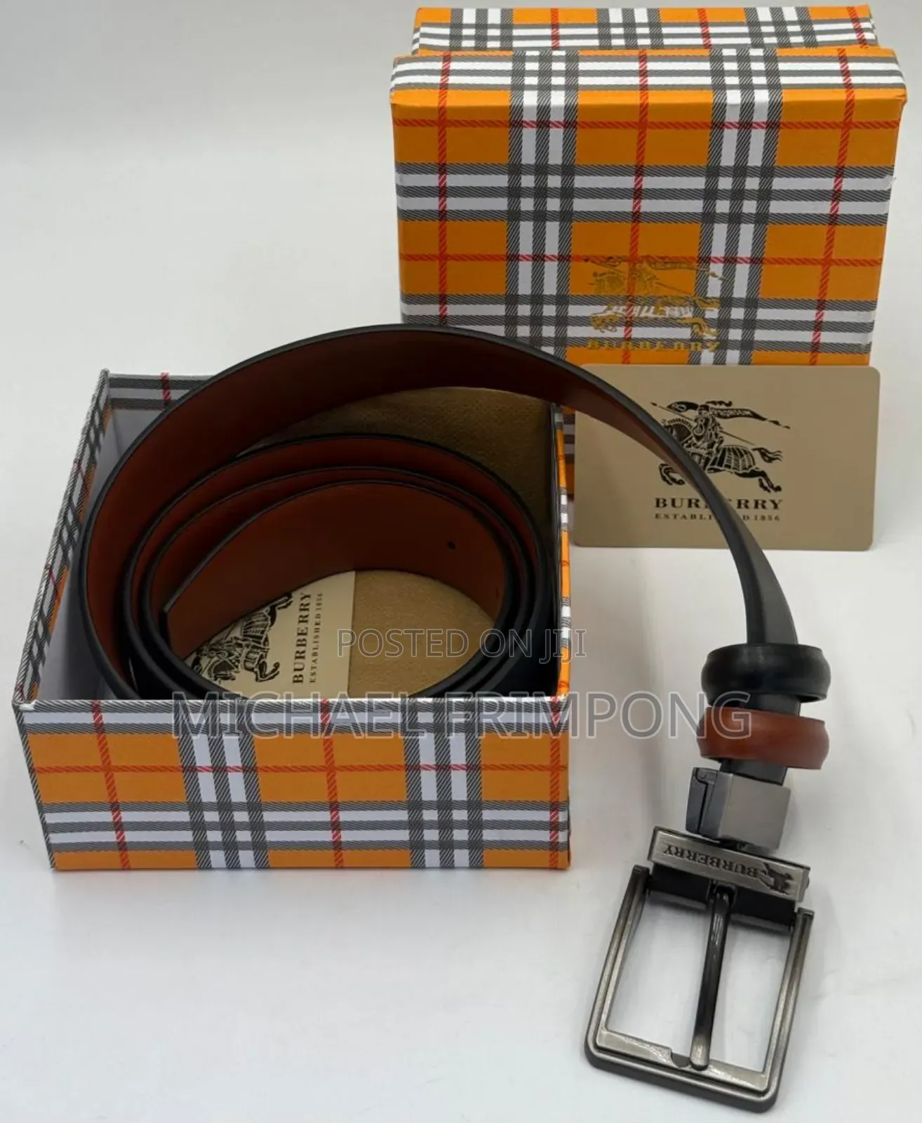 Available Burberry Reversible Belt for Men