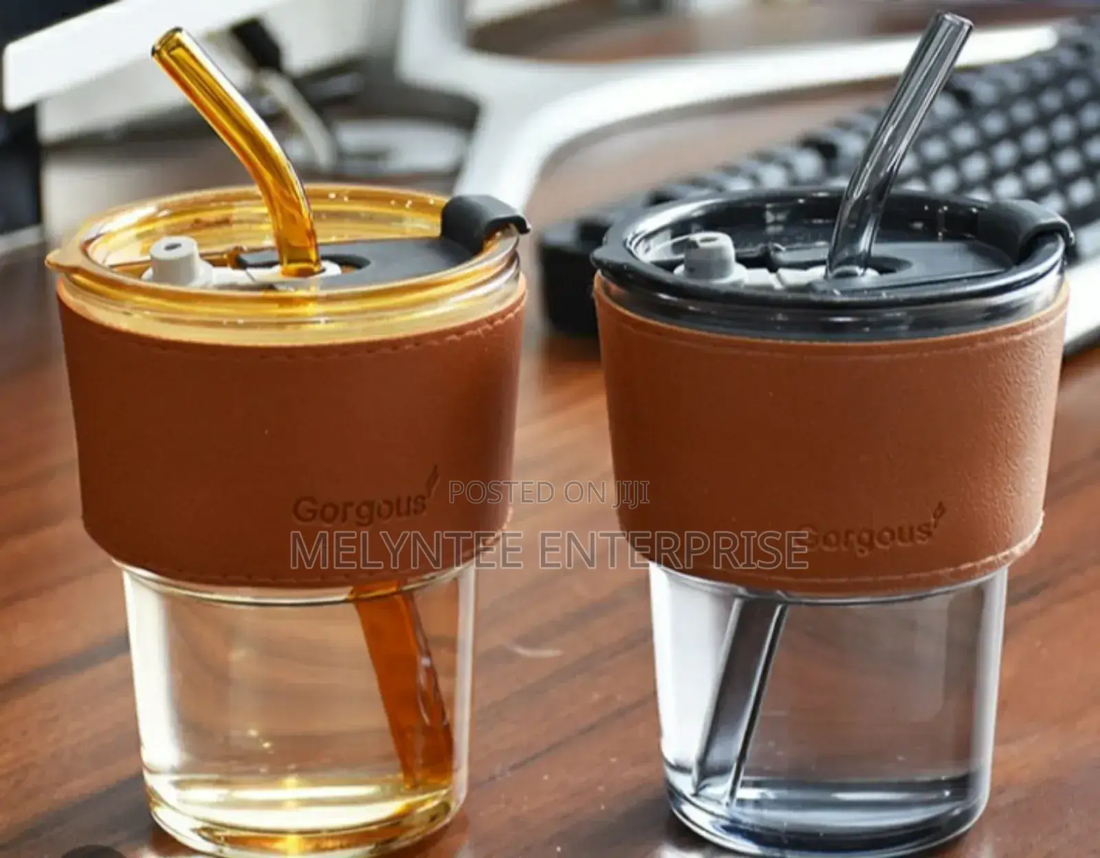 Glass Cup With Straw Can Be Branded for Souvenirs or Gift