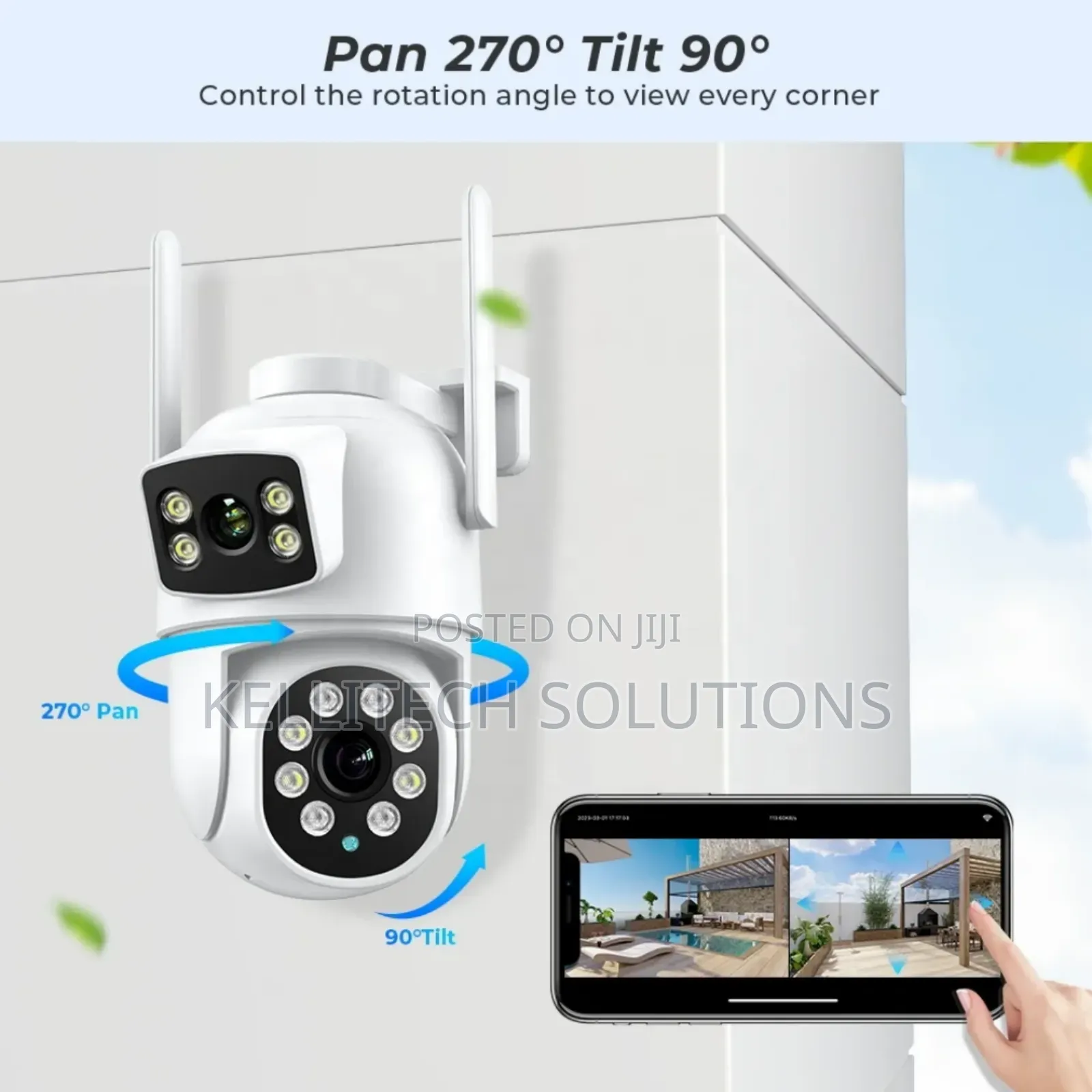 Smart Wifi Double Lens Cctv Camera 6mp