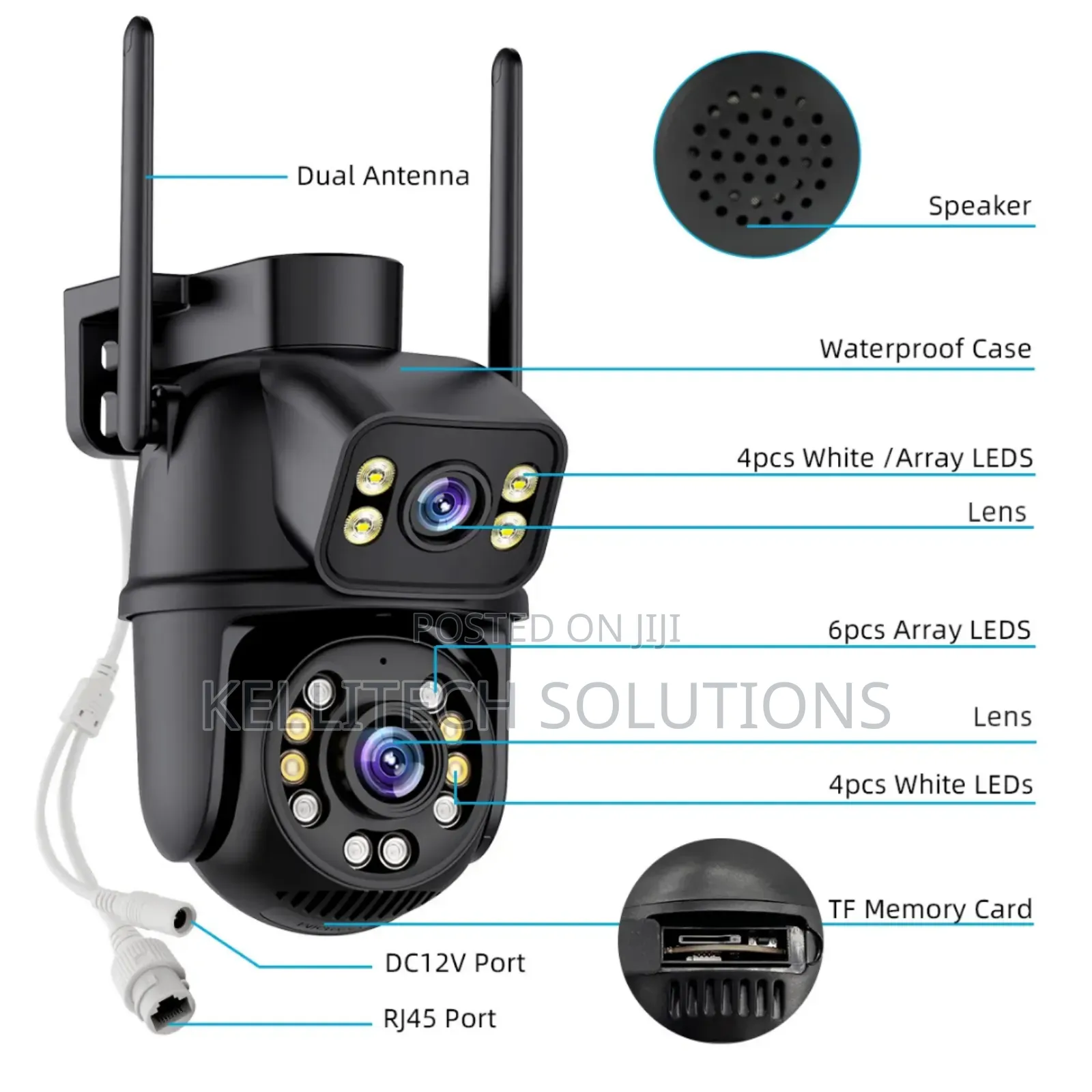 Smart Wifi Double Lens Cctv Camera 6mp